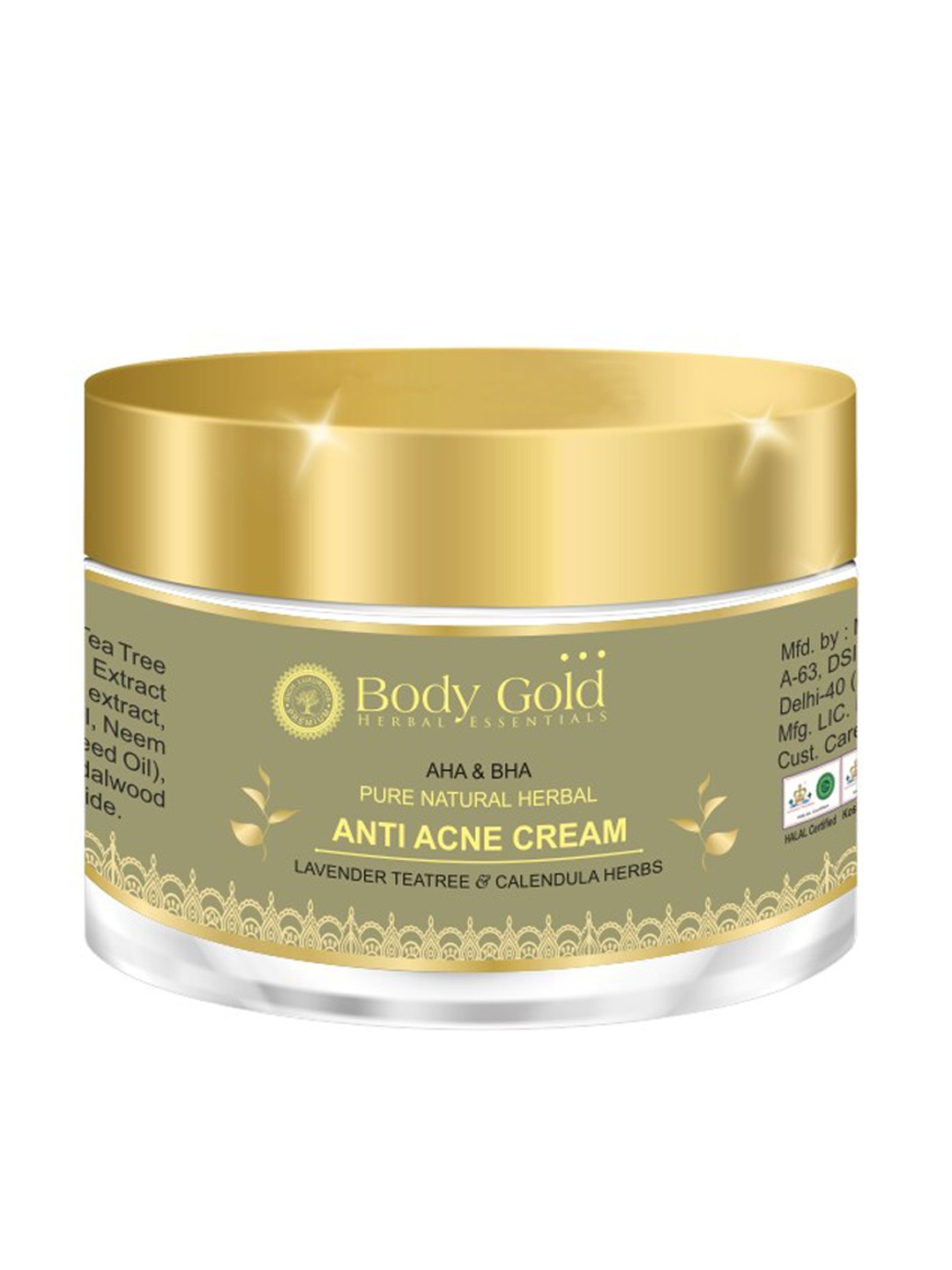 

Body Gold Pure Natural Herbal Anti Acne Cream, Green
