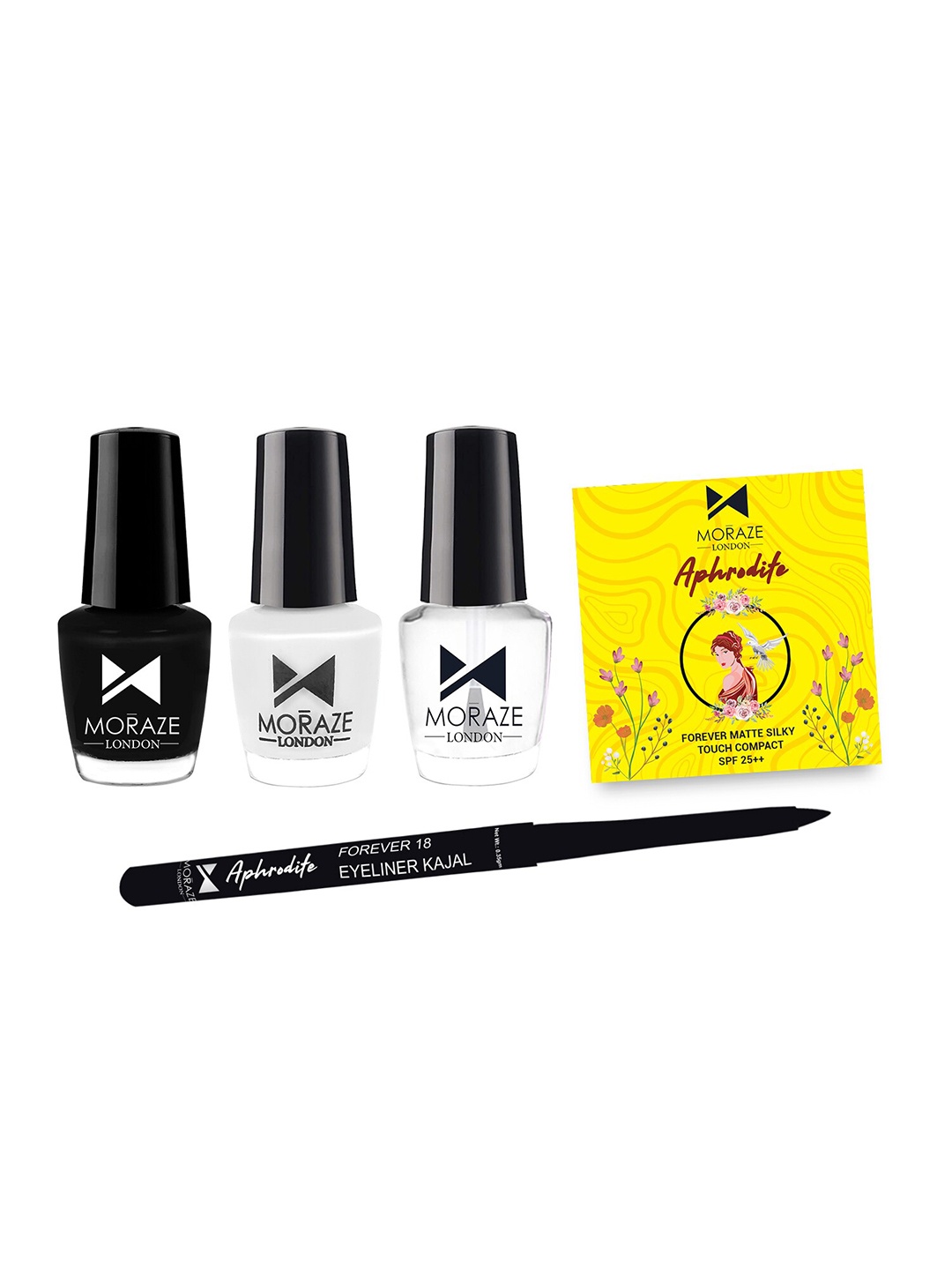 

Moraz Makeup Kit Containing Nail Polish - Kajal - Compact, Multi