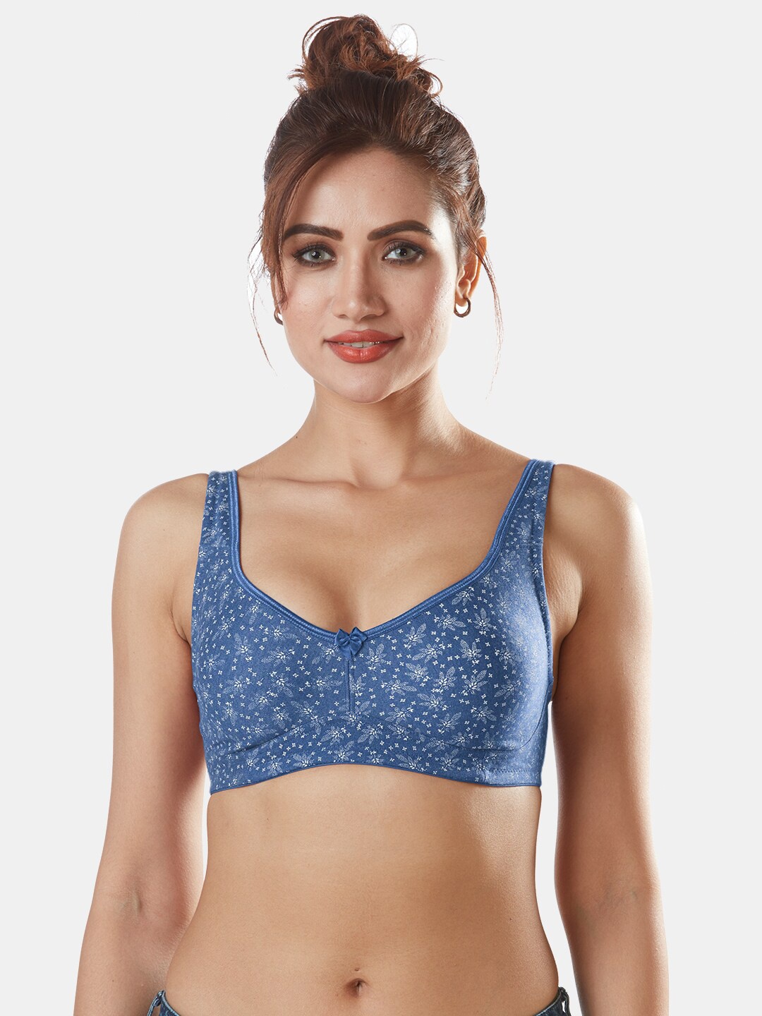 

Sonari Blue Floral Non-padded Super Support Bra