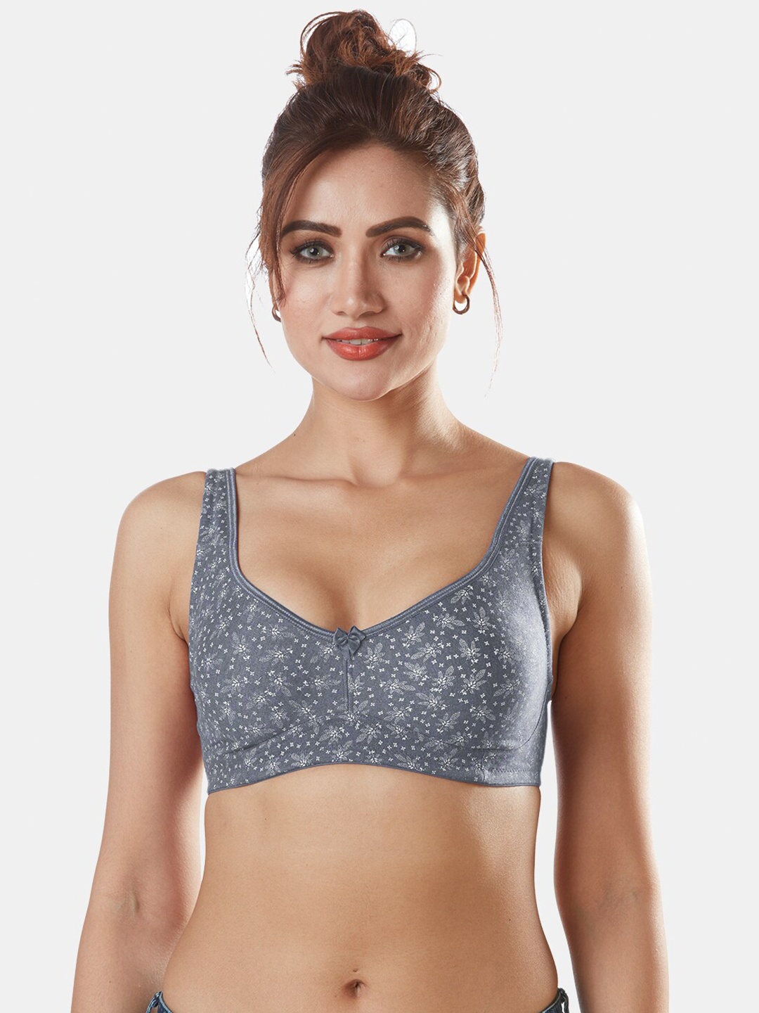 

Sonari Grey & White Floral Printed Everyday Bra