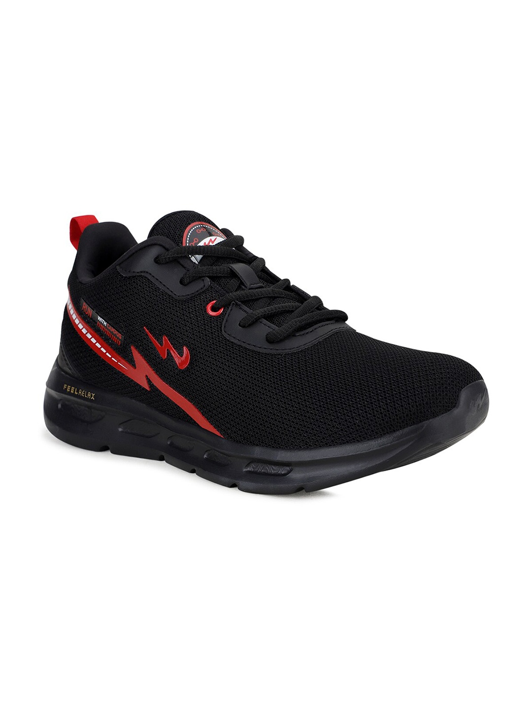 

Campus Men Black Mesh Running Shoes