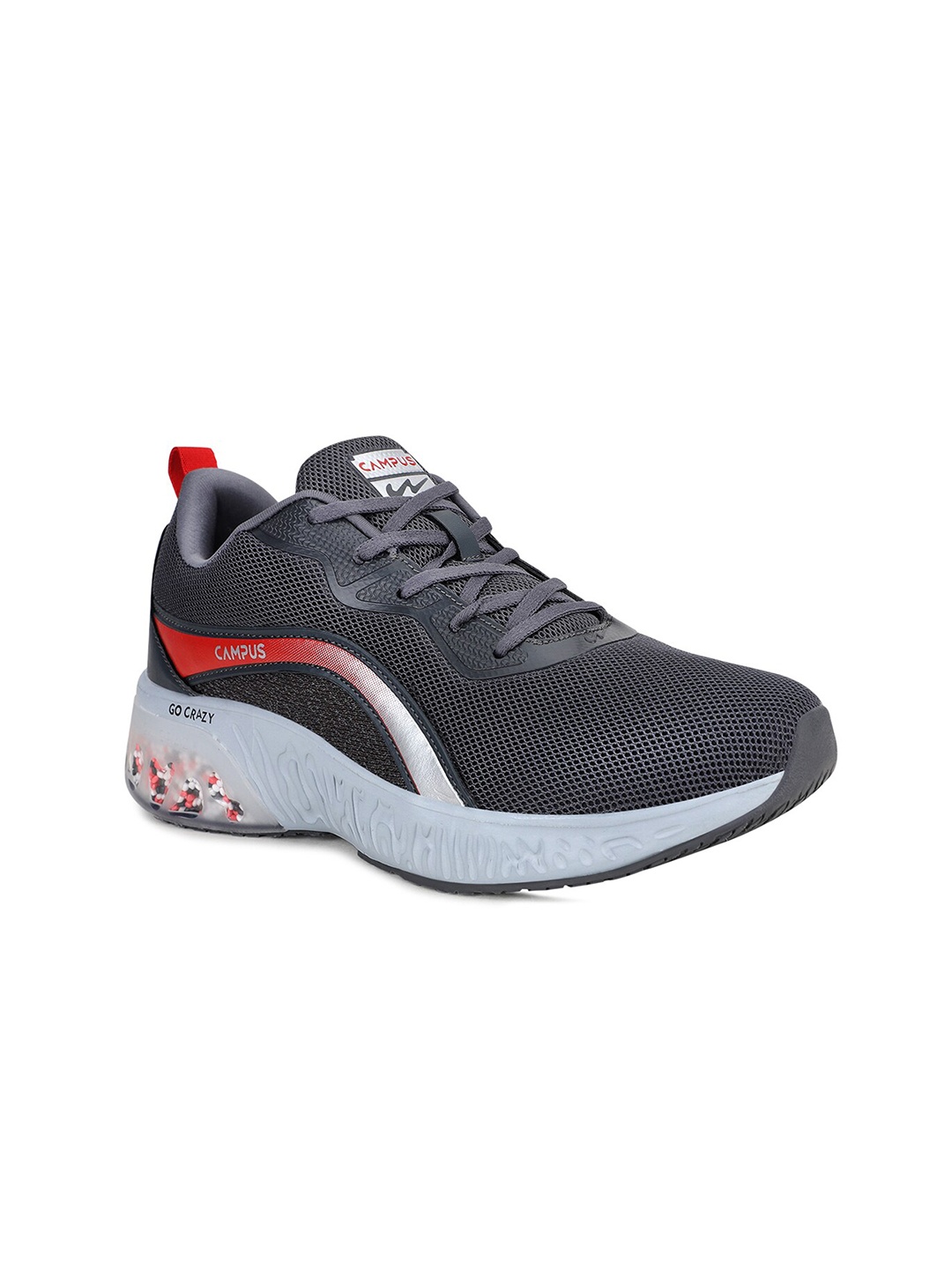 

Campus Men Grey Mesh Running Shoes