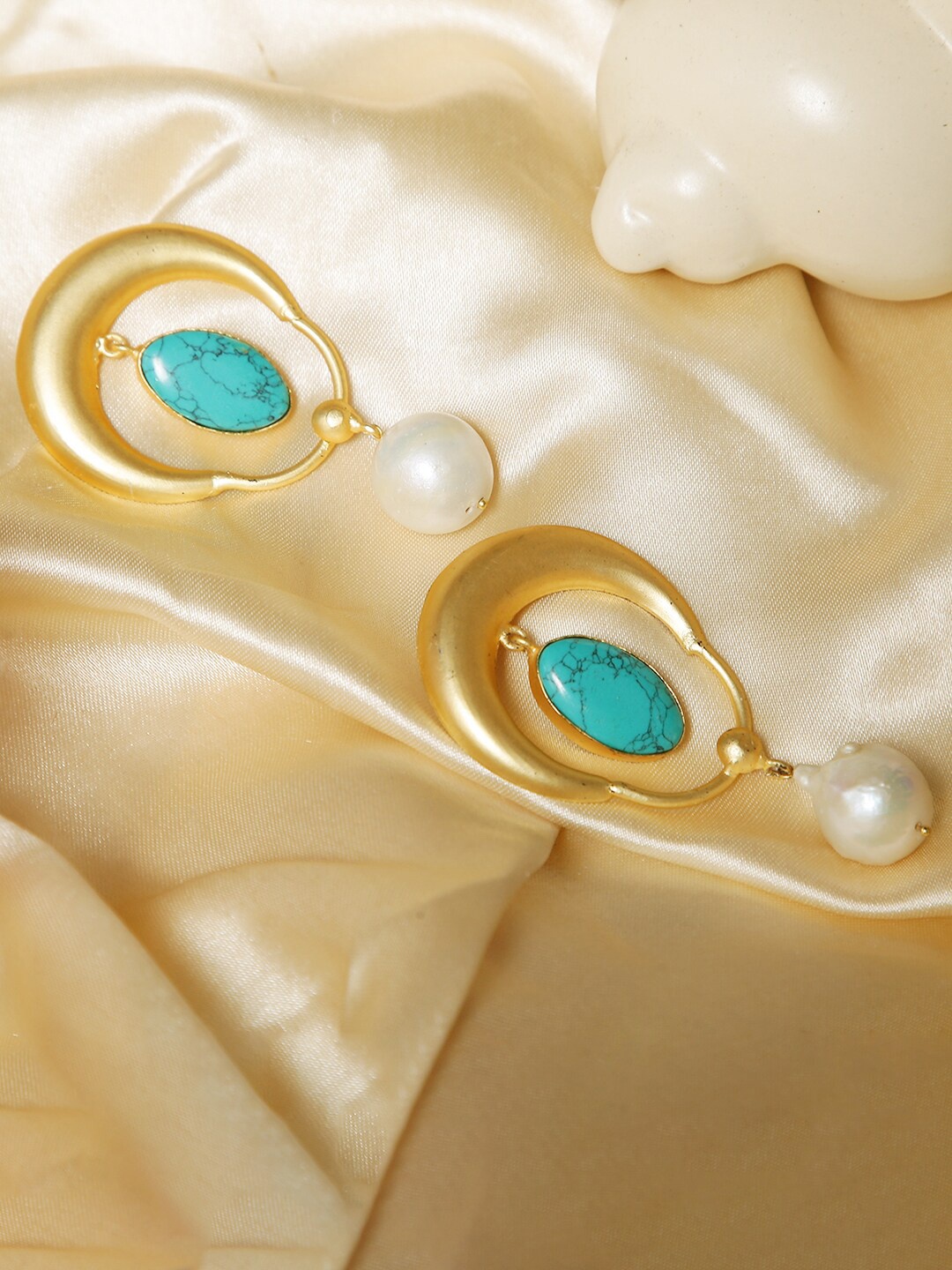 

XAGO Turquoise Blue Contemporary Drop Earrings