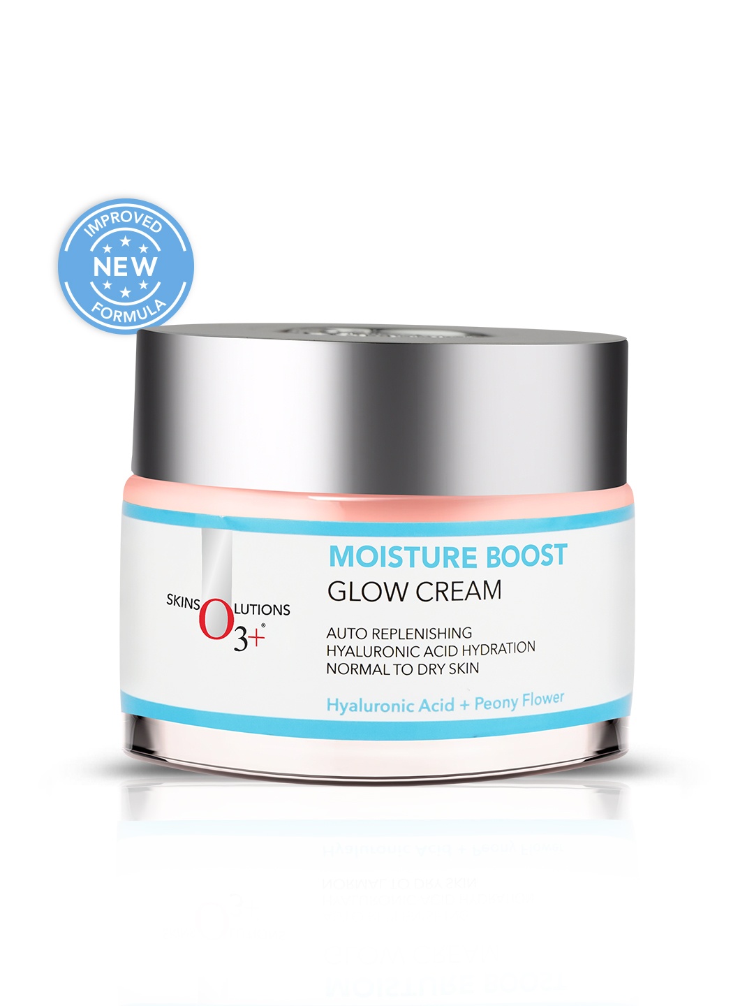 

O3 Moisture Boost Glow Cream with Hyaluronic Acid & Peony Flower - 50 g, Blue