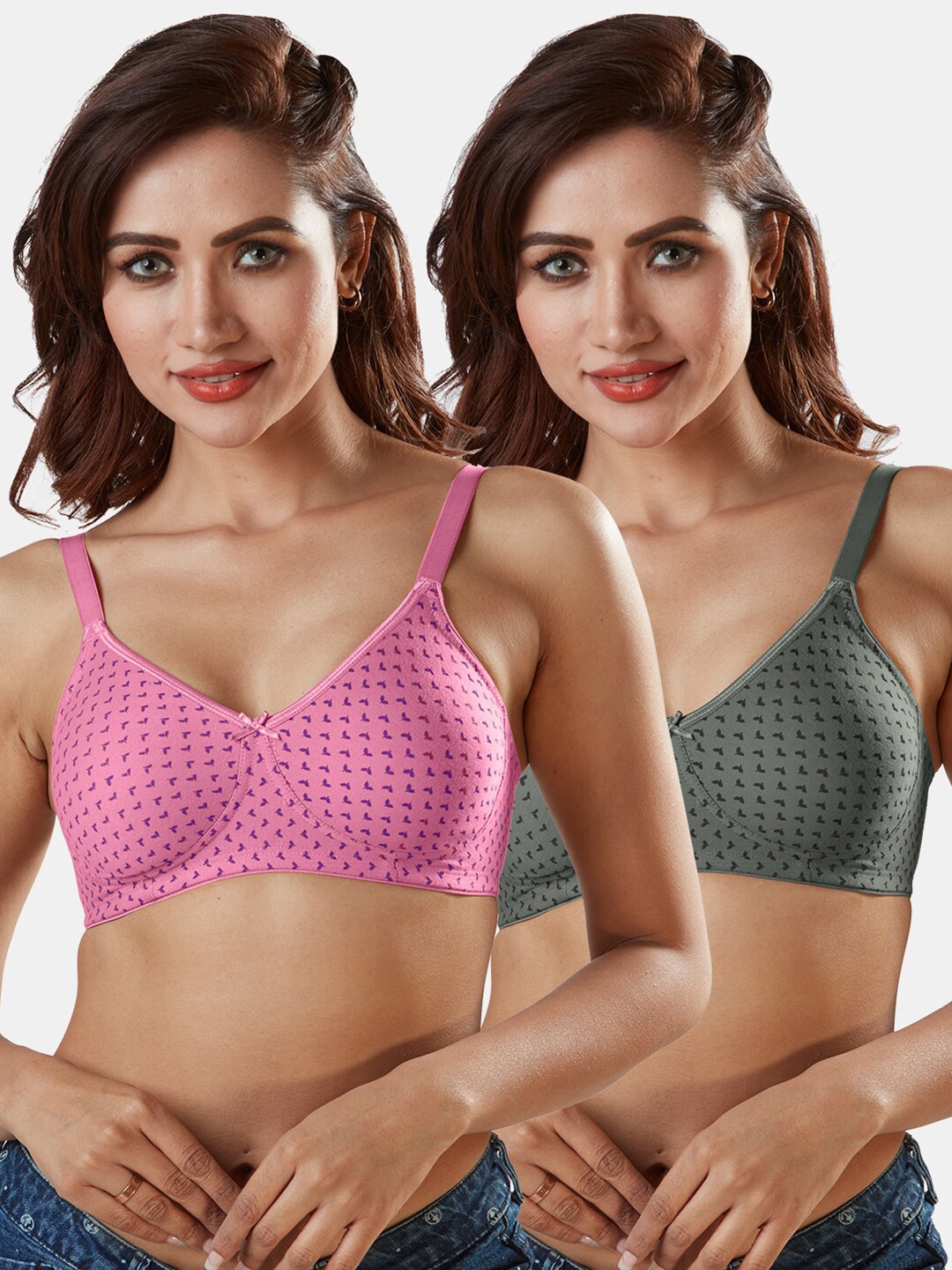 

Sonari Pack Of 2 Assorted Printed T-Shirt Bra