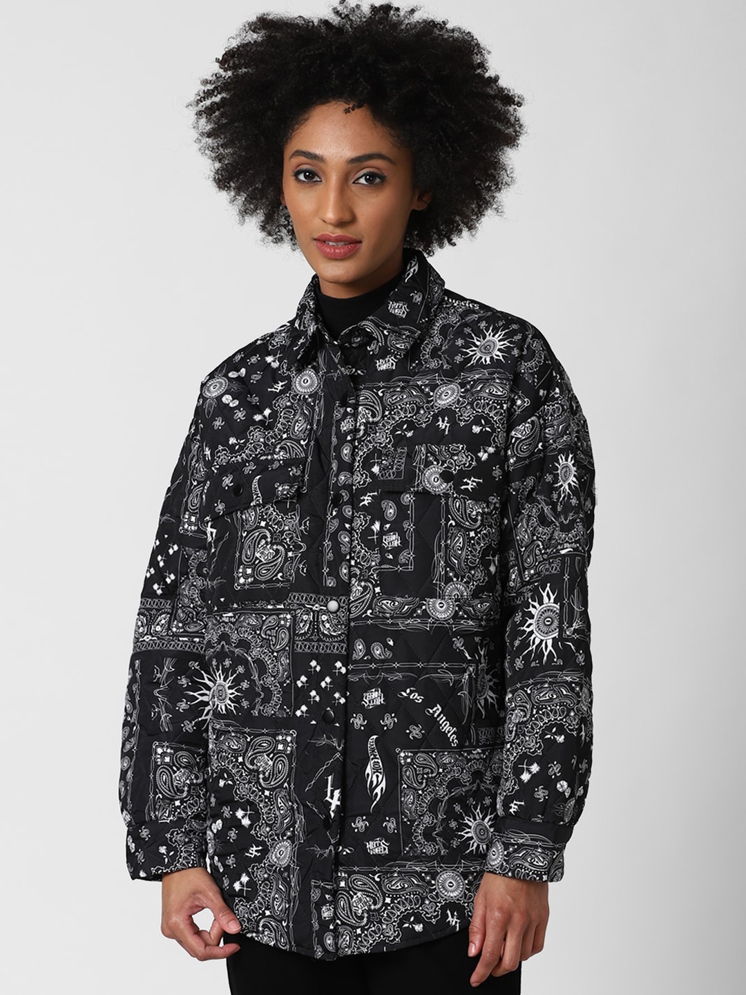 

FOREVER 21 Women Black Tailored Jacket