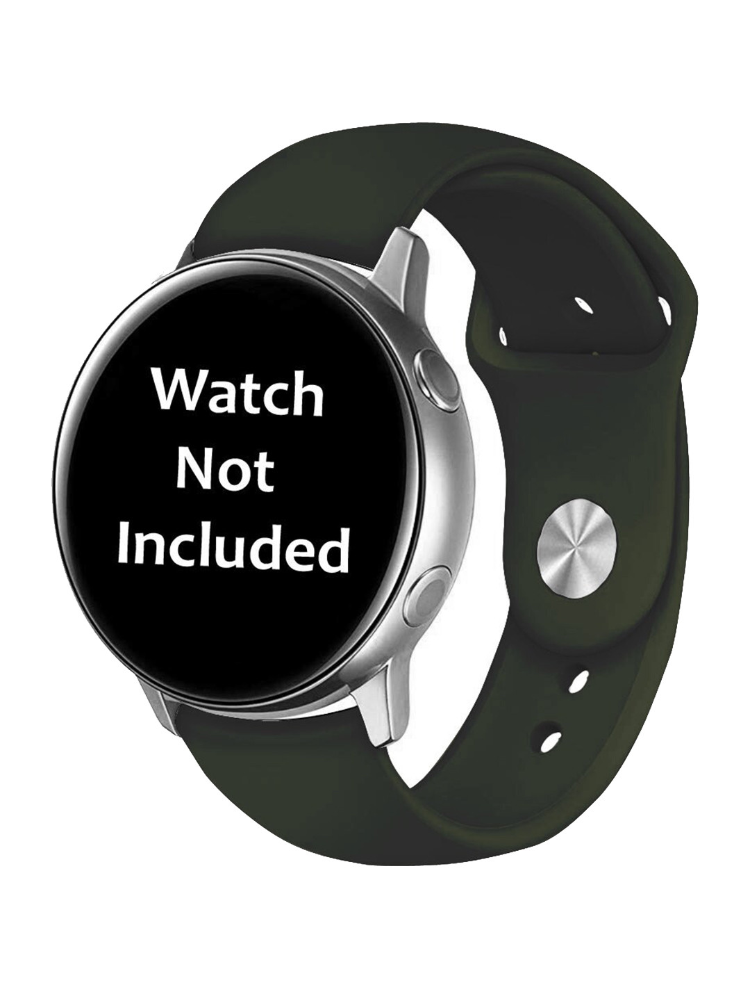 

MUTAQINOTI Green Solid 22 mm Silicon Galaxy Watch 3 Straps