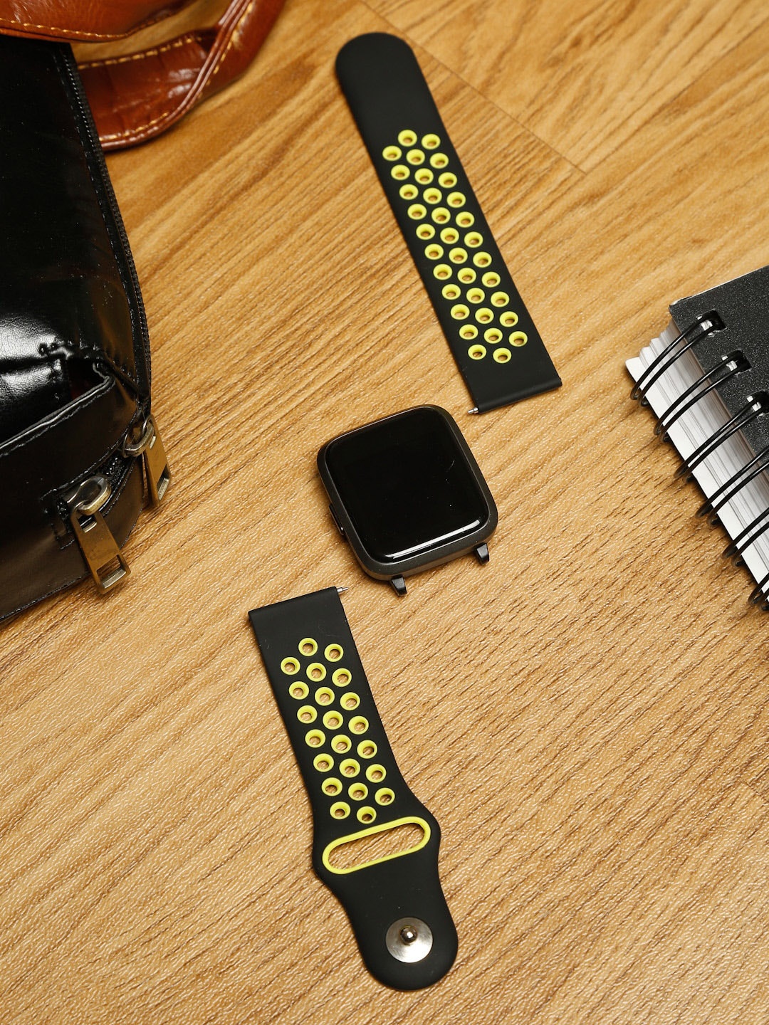 

MUTAQINOTI Black & Yellow 22mm Watch Strap