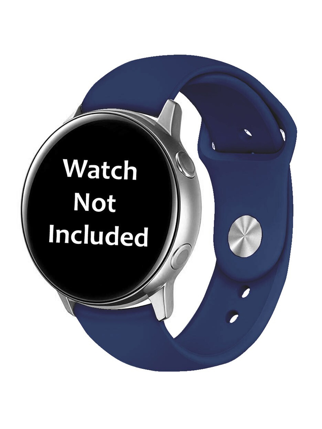 

MUTAQINOTI Blue Patterned 22 mm Silicon Watch Straps