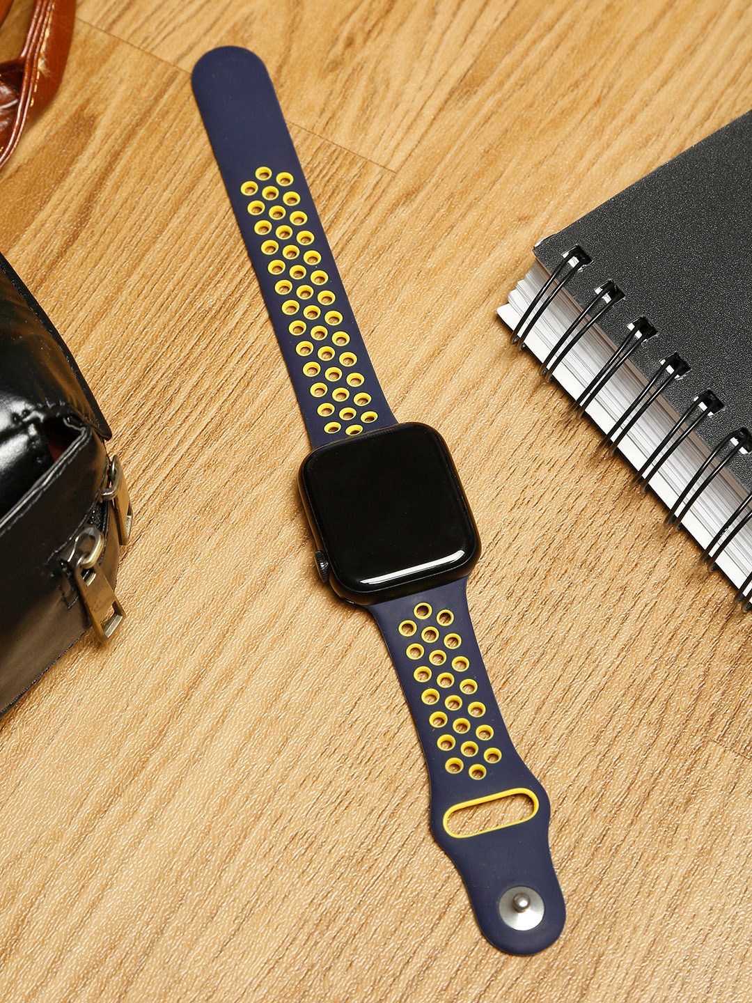 

MUTAQINOTI Blue Silicone Strap Compaitible with Apple Watch Band