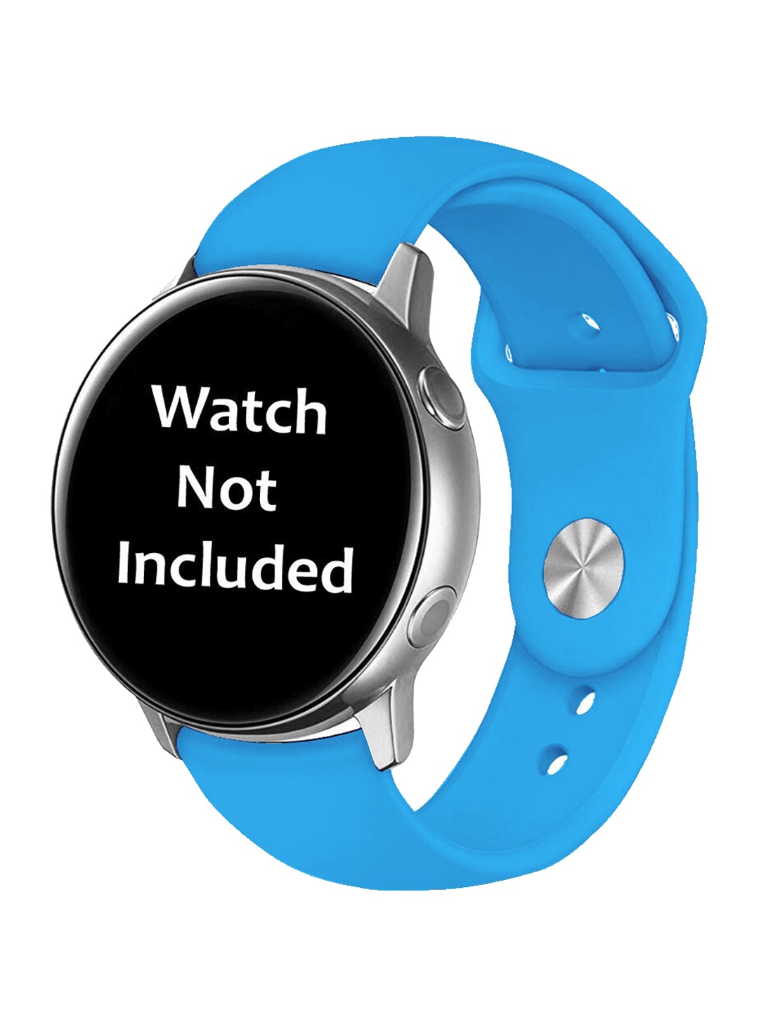 

MUTAQINOTI Blue Silicone Smartwatch Strap