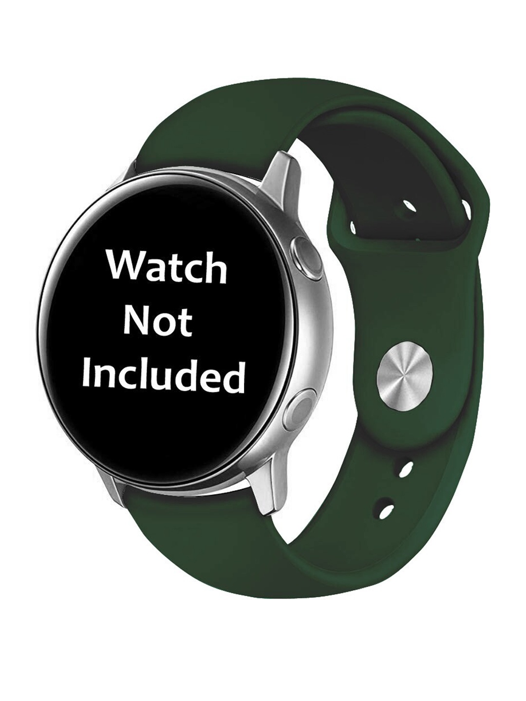

MUTAQINOTI Green 20mm Quick Release Soft Silicon Watch Band