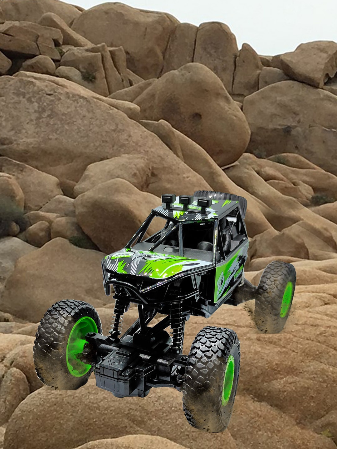 

Wembley Toys Kids Green & Black Rock Climbing Car RC Rock Crawler