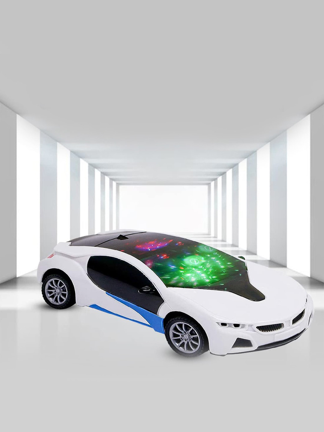 

Wembley Toys Kids White & Blue 24Mhz Remote Control LED Light Racing Car Toy