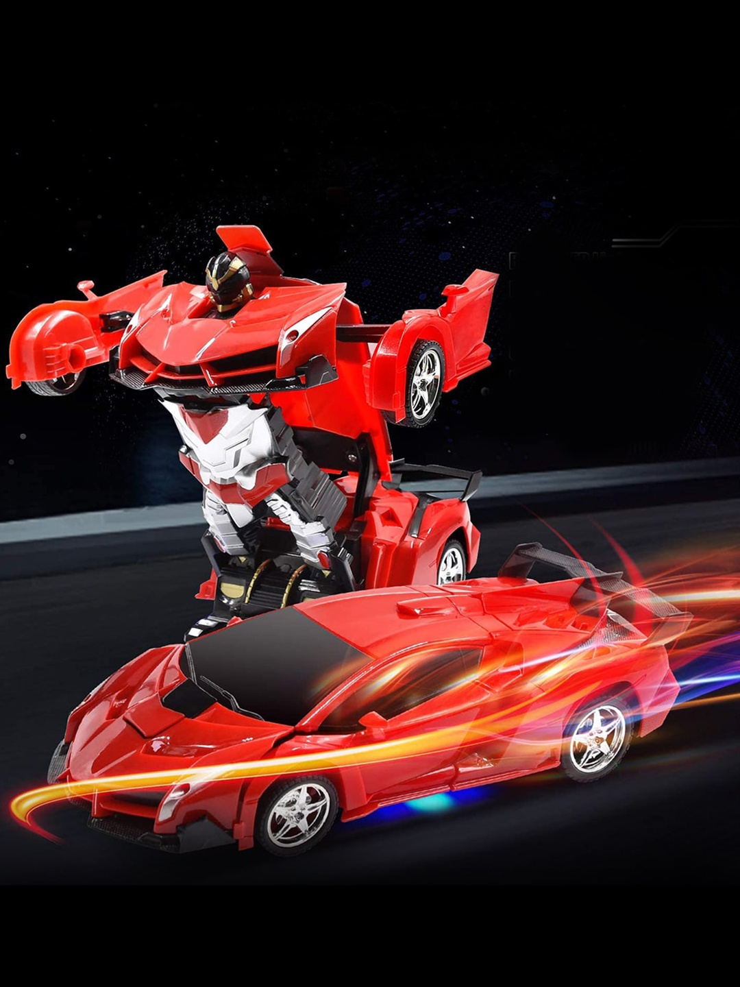 

Wembley Toys Kids Red Remote Controlled Transformer Robot RC Car Toy