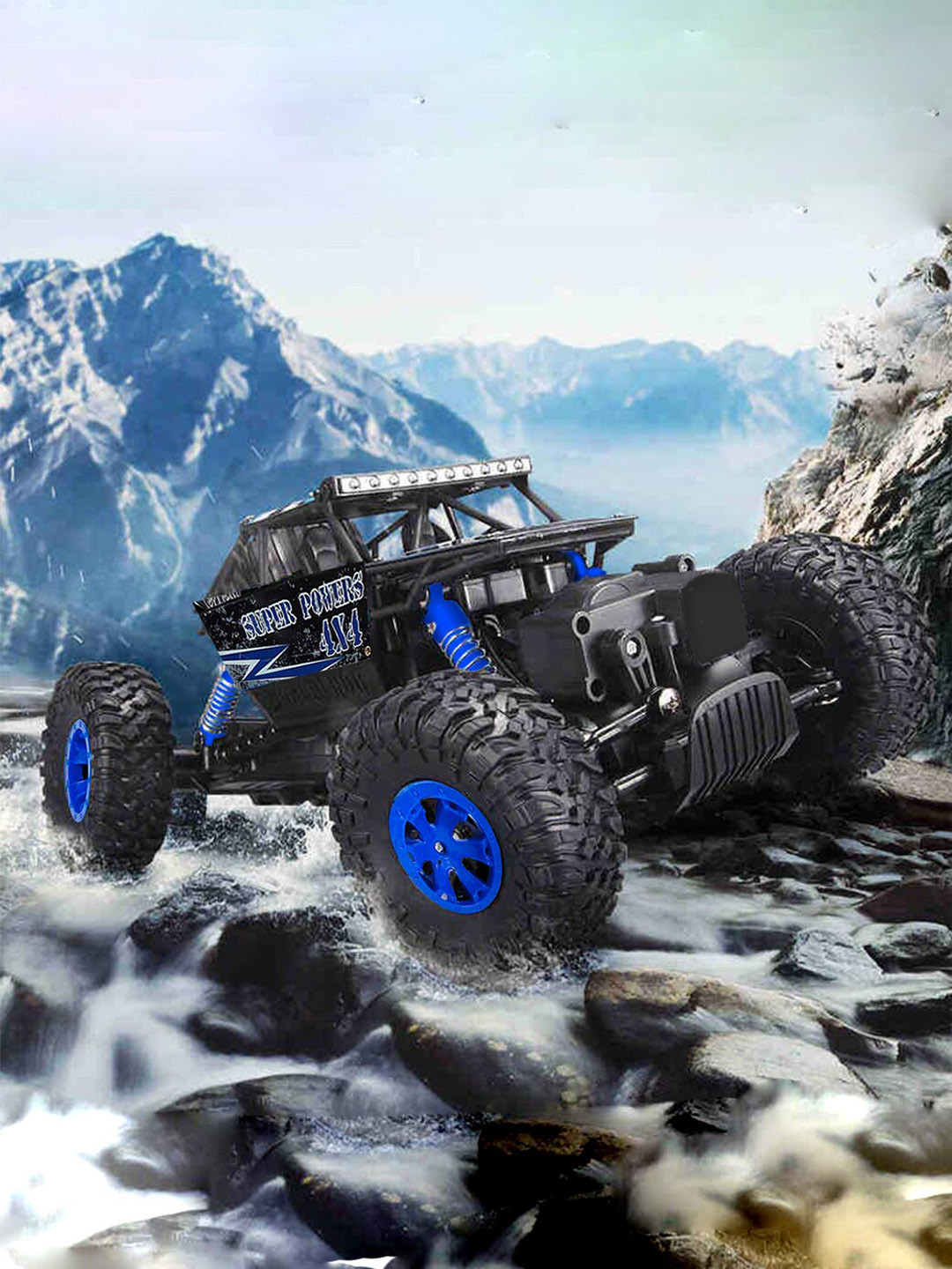 

Wembley Toys Kids Blue & Black Crawler Rally Car Toy
