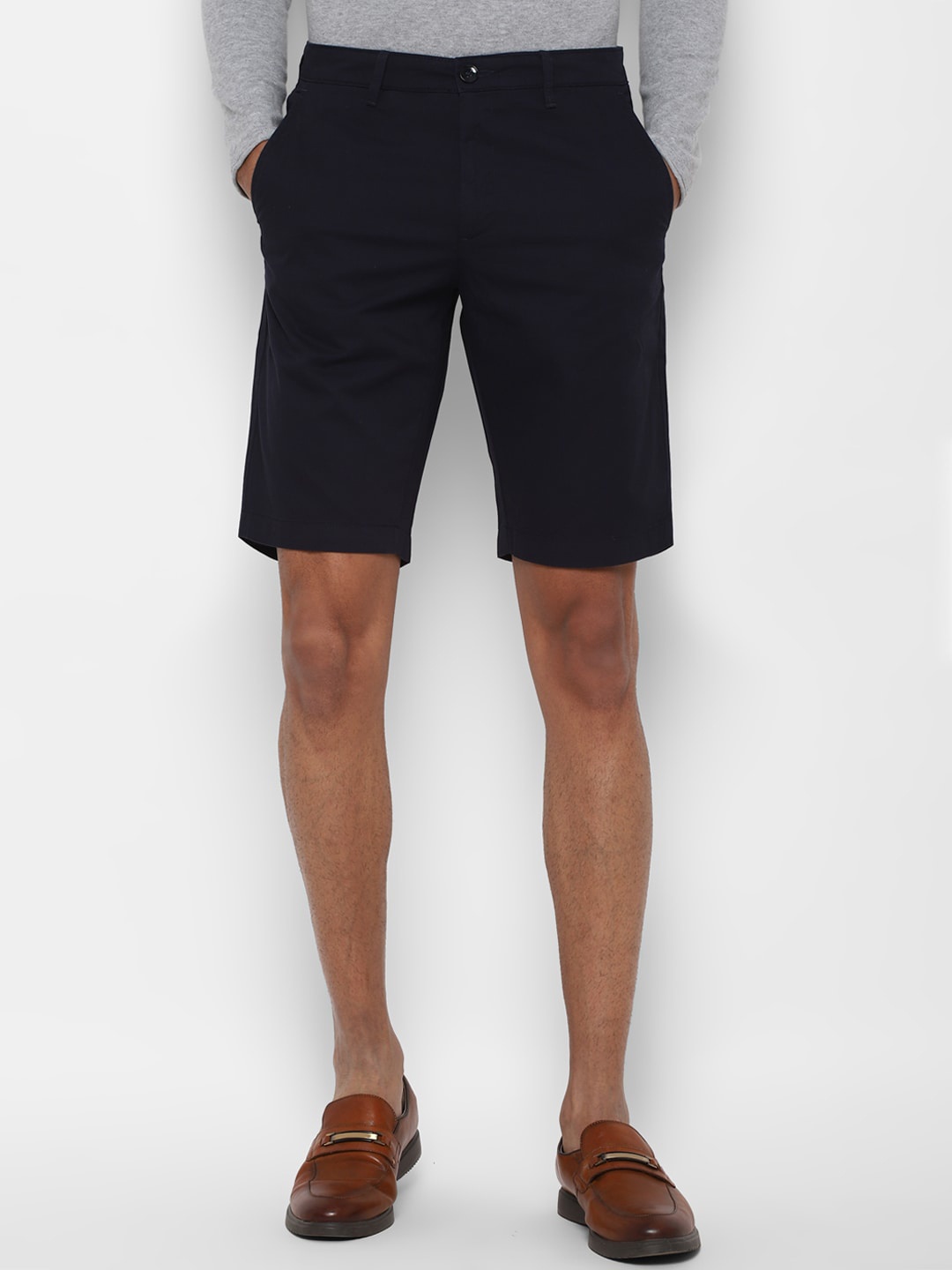 

Allen Solly Men Navy Blue Slim Fit Shorts