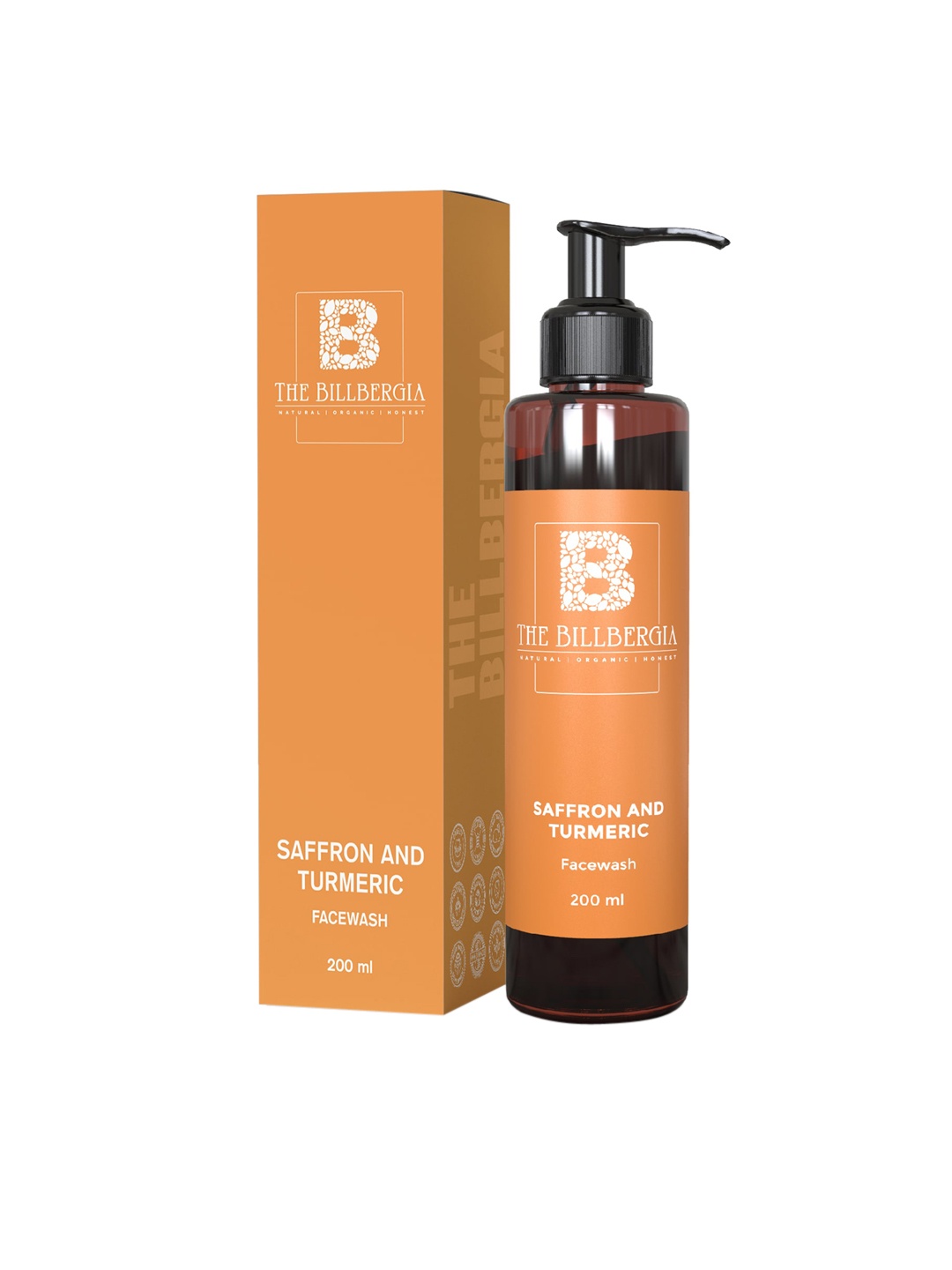 

THE BILLBERGIA Saffron & Turmeric Face Wash with Aloevera 200 ml, Orange