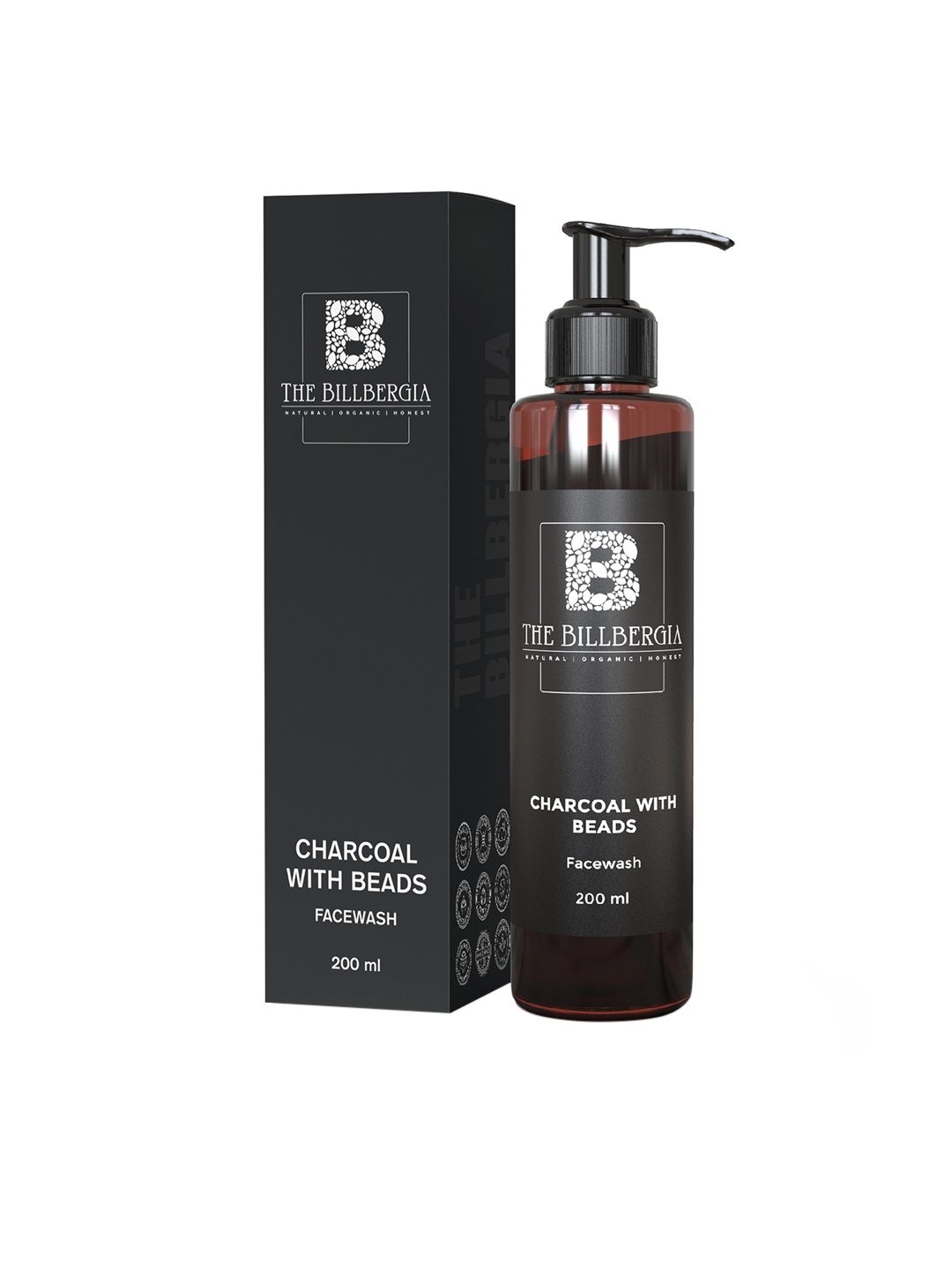 

THE BILLBERGIA Charcoal Facewash with Activated Beads 200 ml, Black
