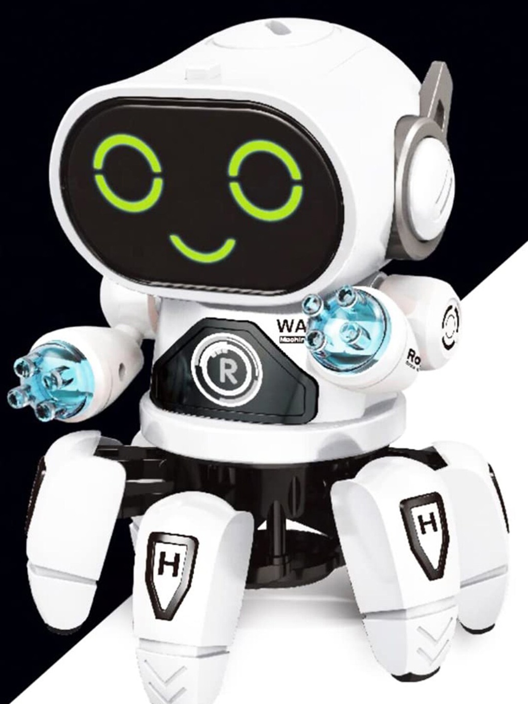 

Wembley Toys Kids White & Black Colorful Lights and Music Dancing Robot Toys