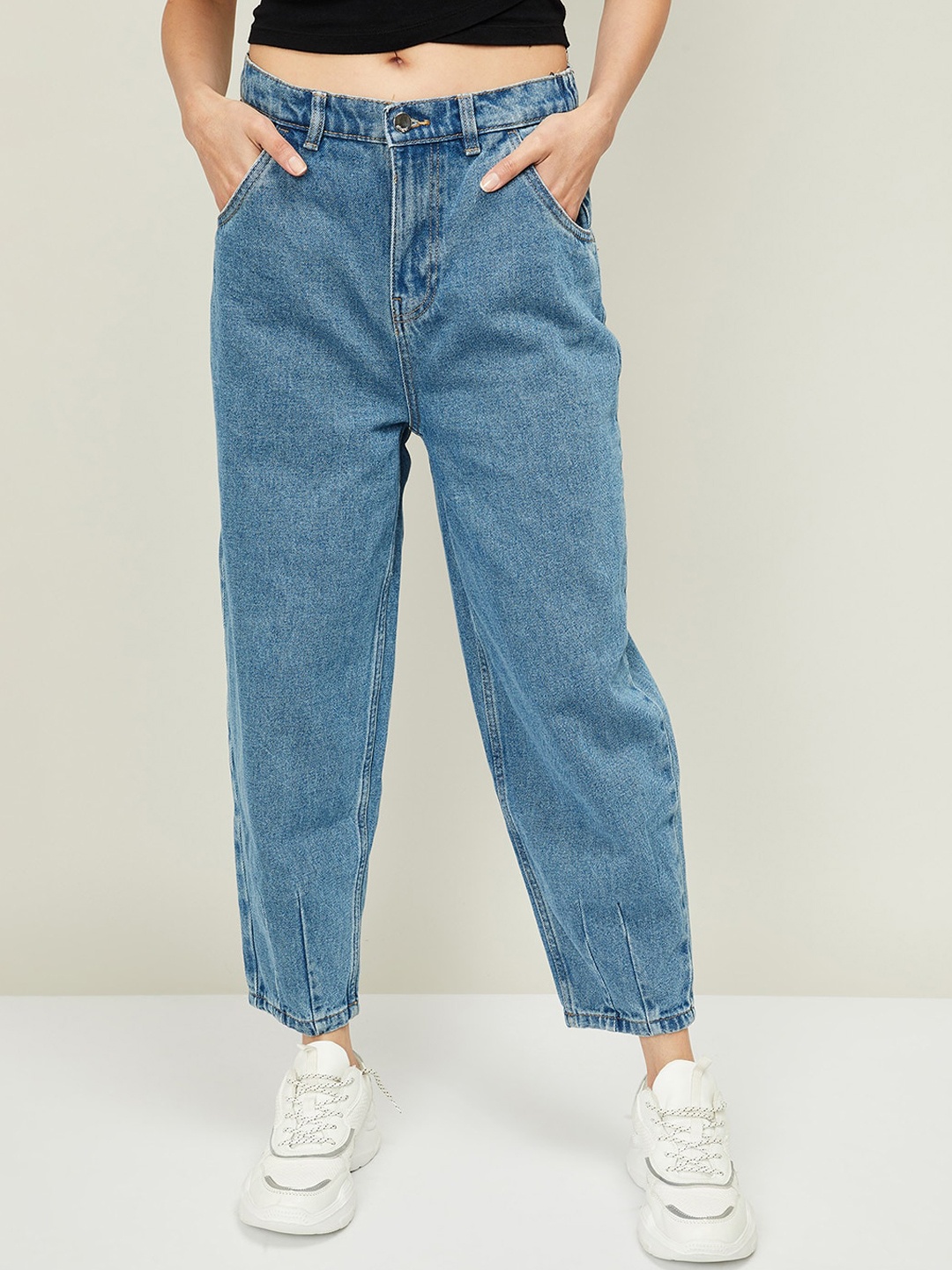 

Ginger by Lifestyle Women Blue Relaxed Fit Cotton Jeans