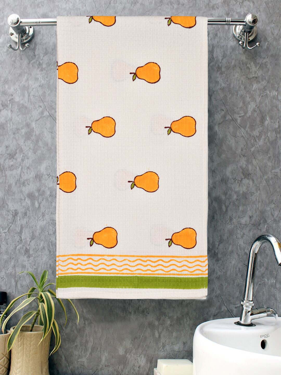 

Gulaab Jaipur Kids Yellow 400 GSM Printed Organic Cotton Large Bath Towel