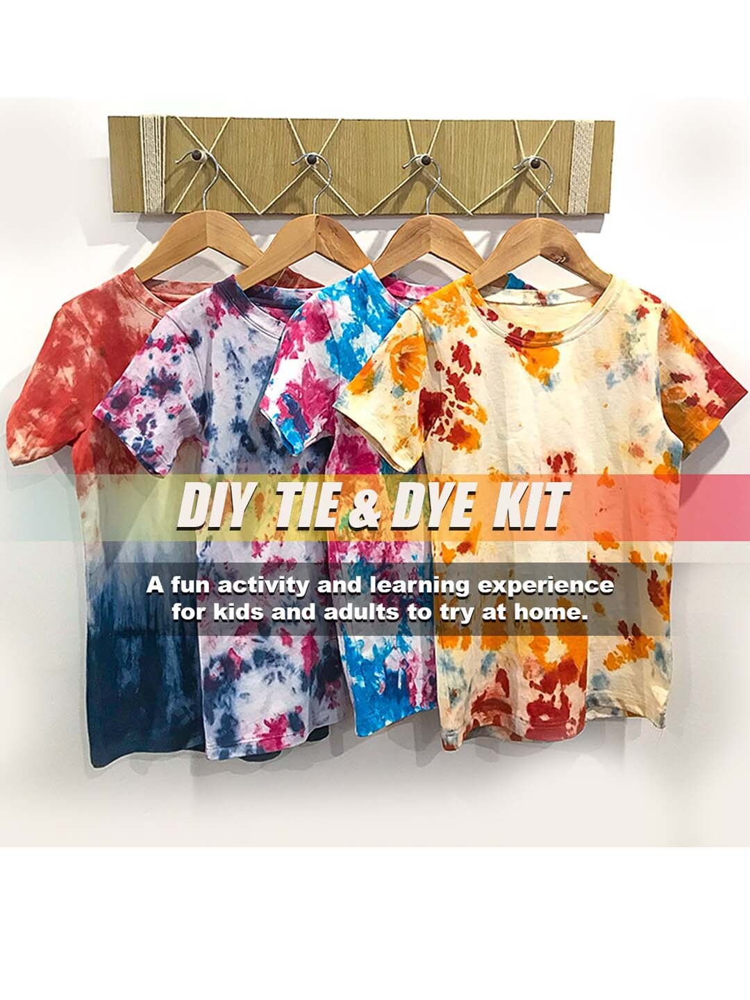 

luyk Tie & Dye DIY T-shirt Kit, Red