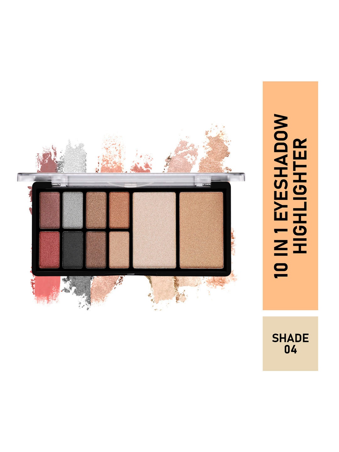 

Half N Half 10 in 1 Eyeshadow & Highlighter Makeup Kit - Shade 4, Multi