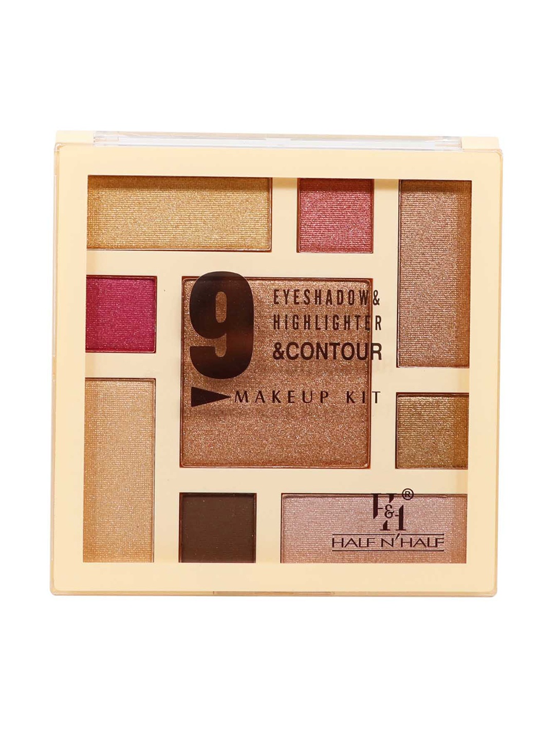 

Half N Half 9 Eyeshadow Highlighter & Contour Makeup Kit, 18Gm, Multi