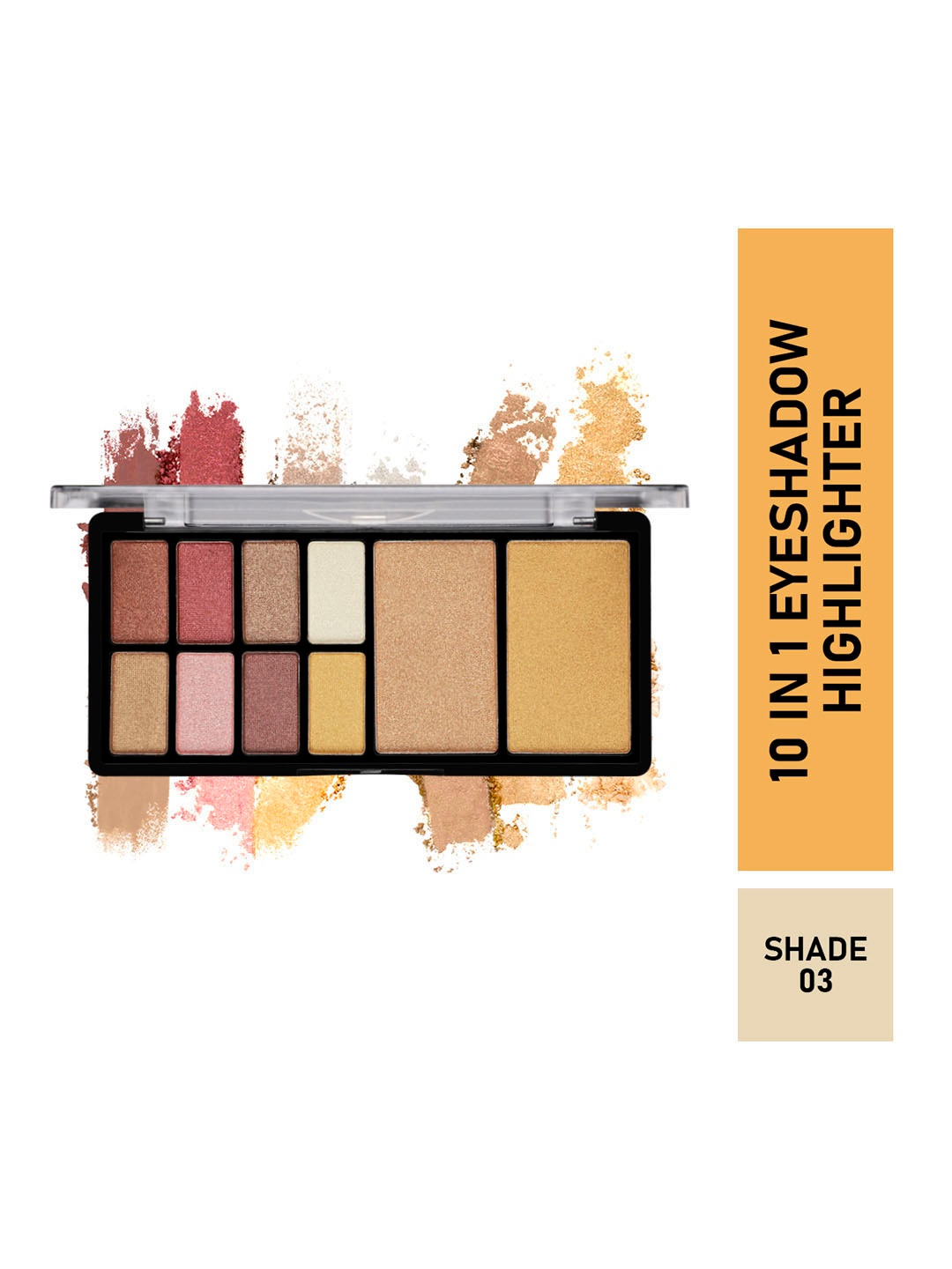 

Half N Half 10 in 1 Eyeshadow & Highlighter Makeup Kit - Shade 3, Multi