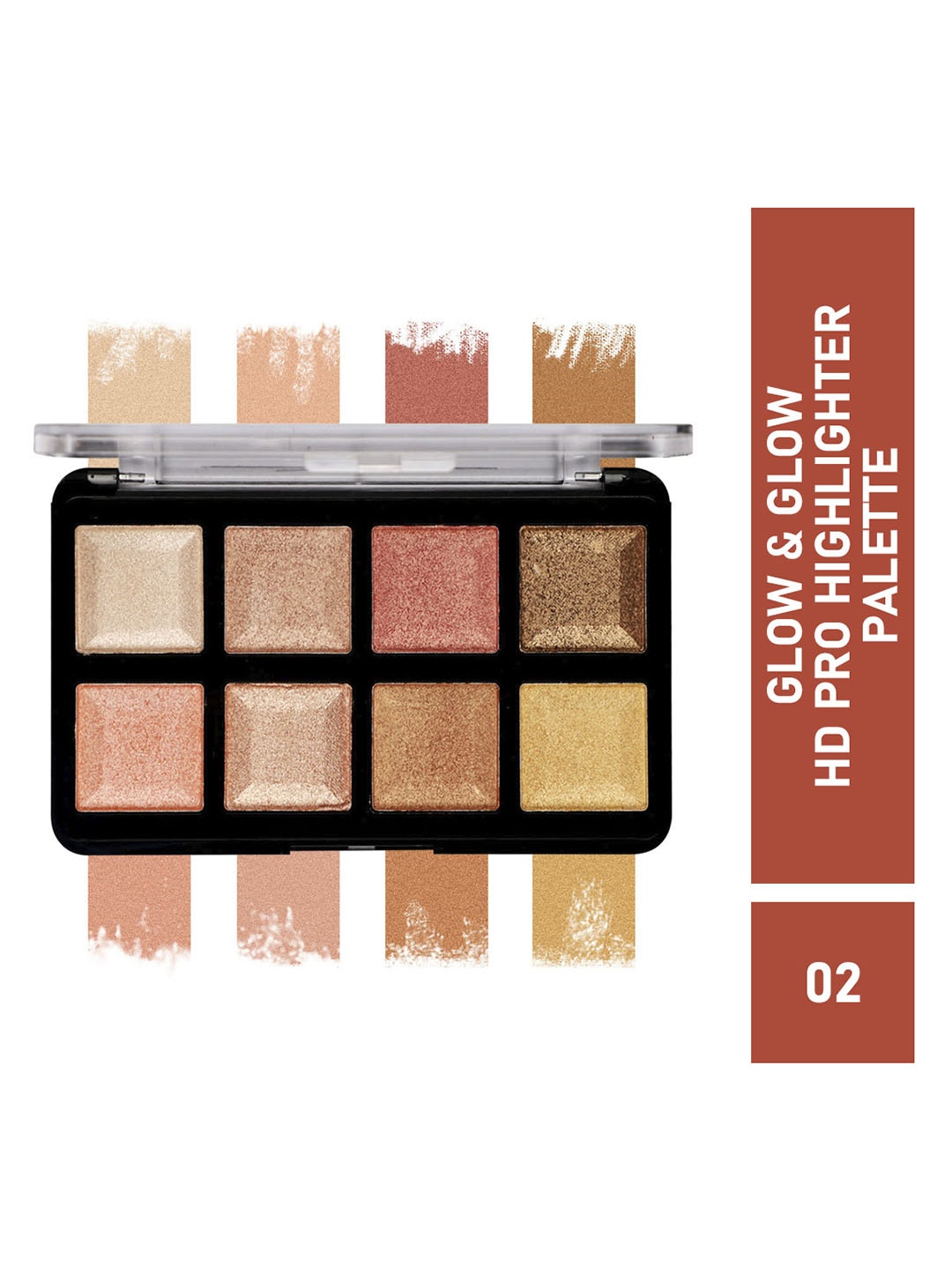 

Half N Half Glow & Glow HD PRO Highlighter Multicolor Palette - Platinum Edition, Multi