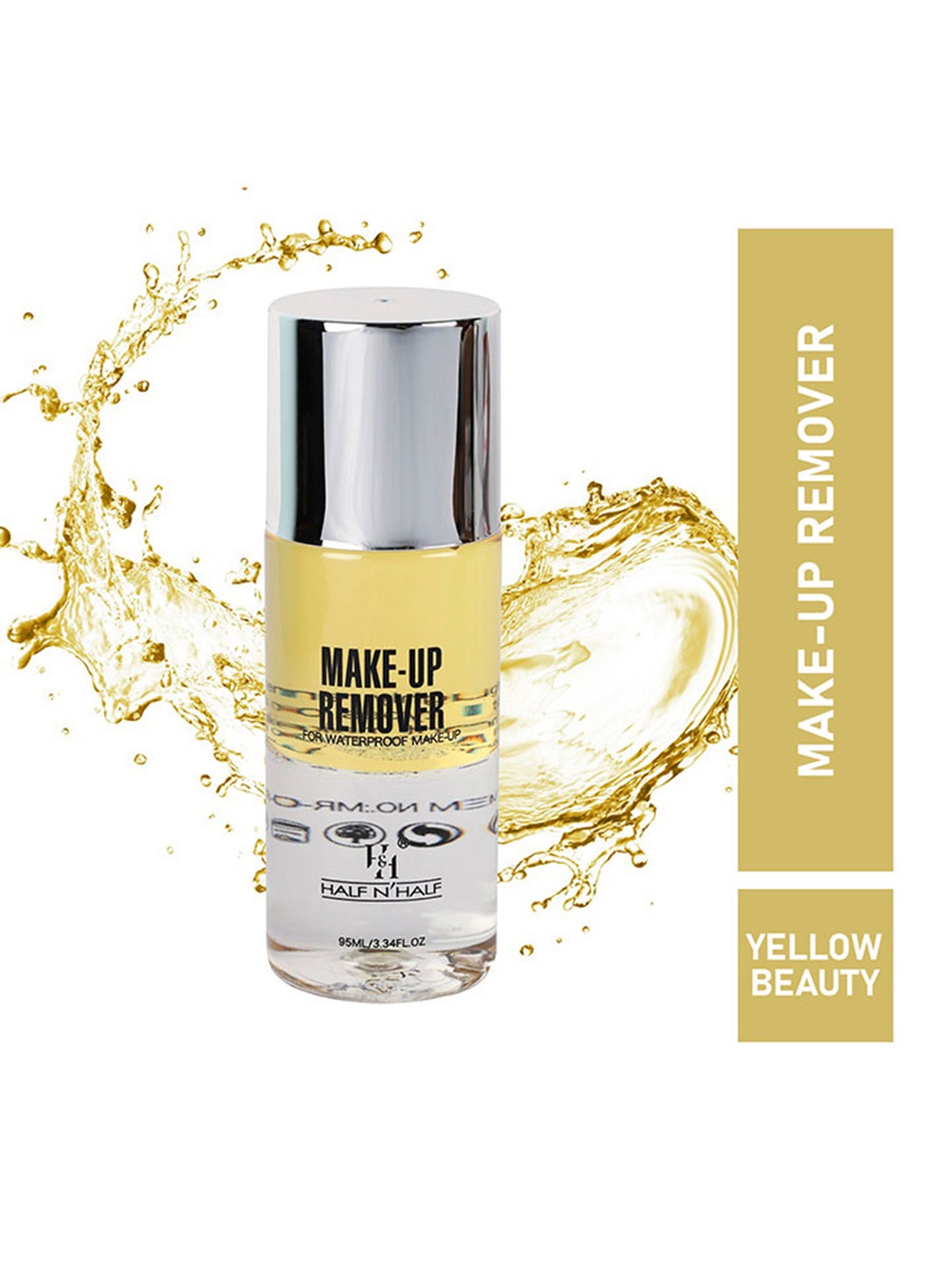 

Half N Half Make up Remover for Waterproof Makeup - Yellow-Beauty