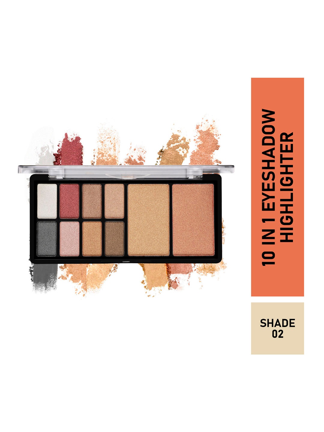 

Half N Half 10 in 1 Eyeshadow & Highlighter Makeup Kit - Shade 2, Multi