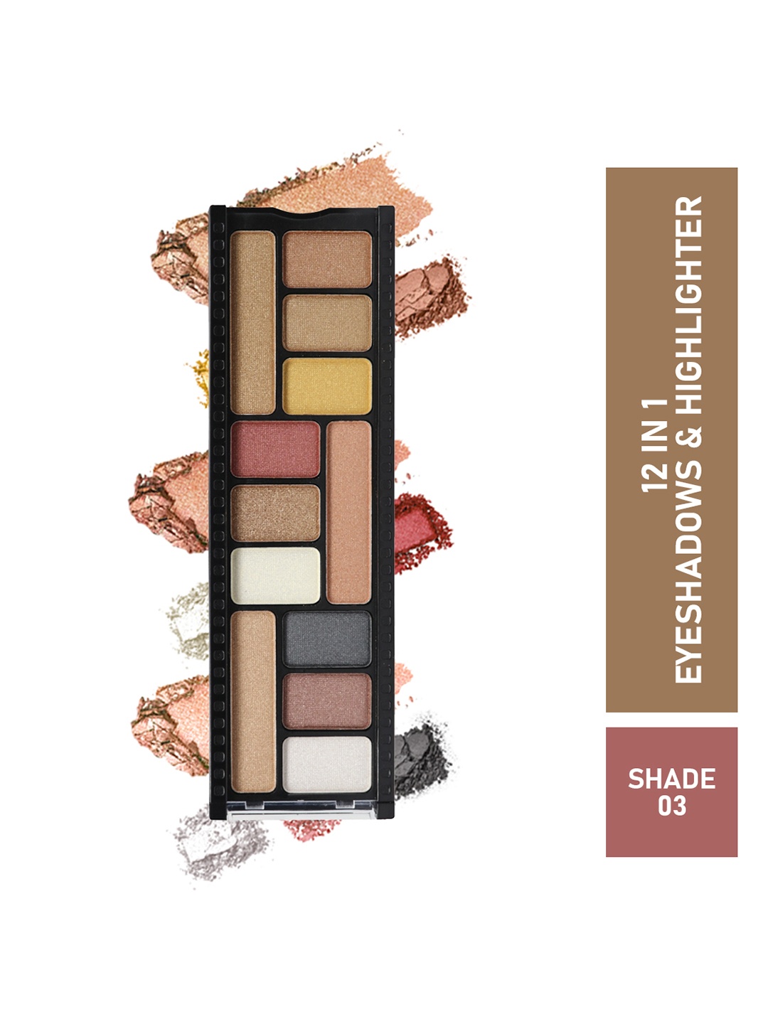 

Half N Half 12 in 1 Eyeshadow & Highlighter Makeup Kit - Shade 3, Multi