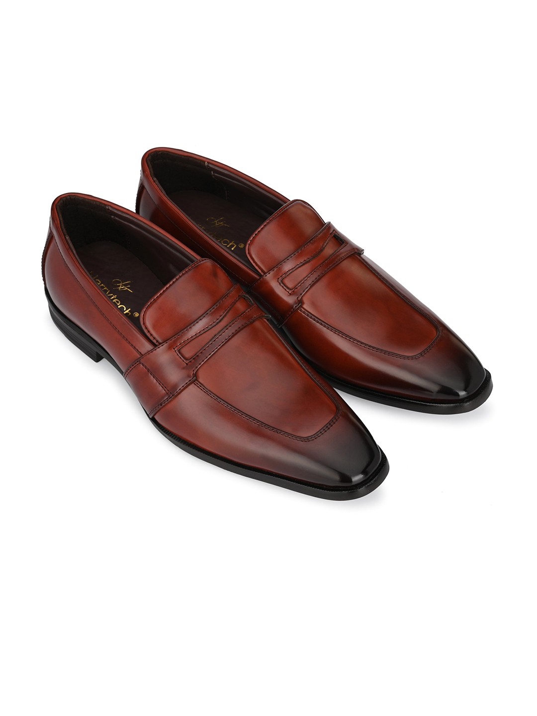 

Harrytech London Men Brown Solid Formal Slip-On Shoes