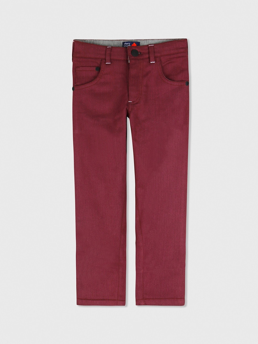 

Cherry Crumble Boys Maroon Relaxed Chinos