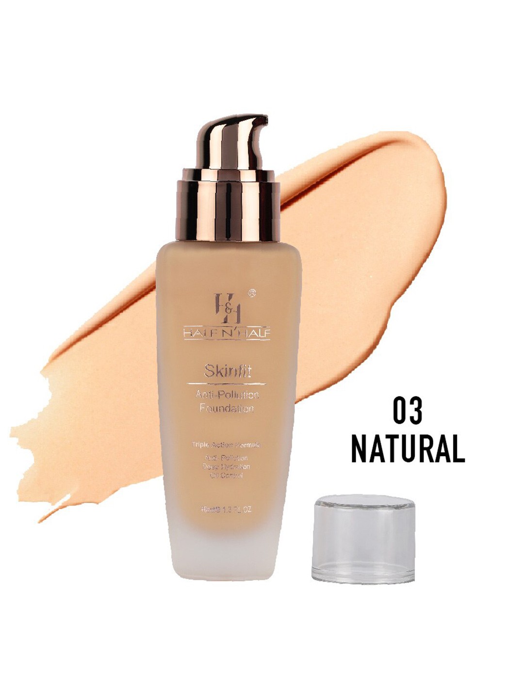 

Half N Half Woman Skin fit Anti-Pollution Foundation- Natural (40ml), Cream