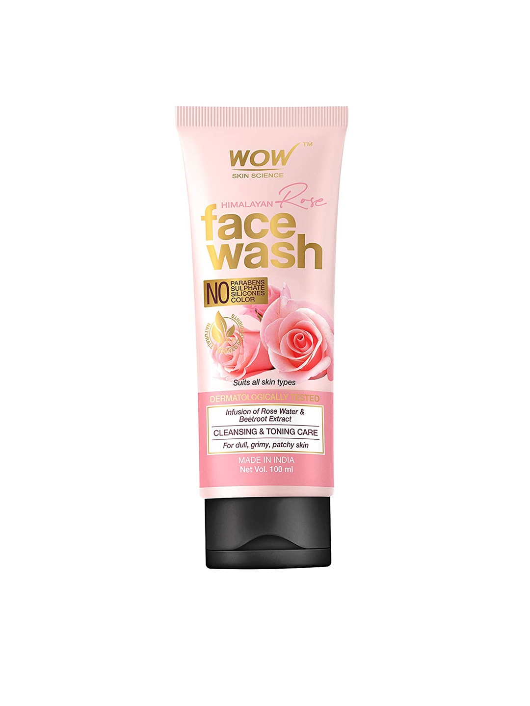 

WOW SKIN SCIENCE Himalayan Rose Cleansing & Toning Care Vegan Face Wash 100 ml, Pink