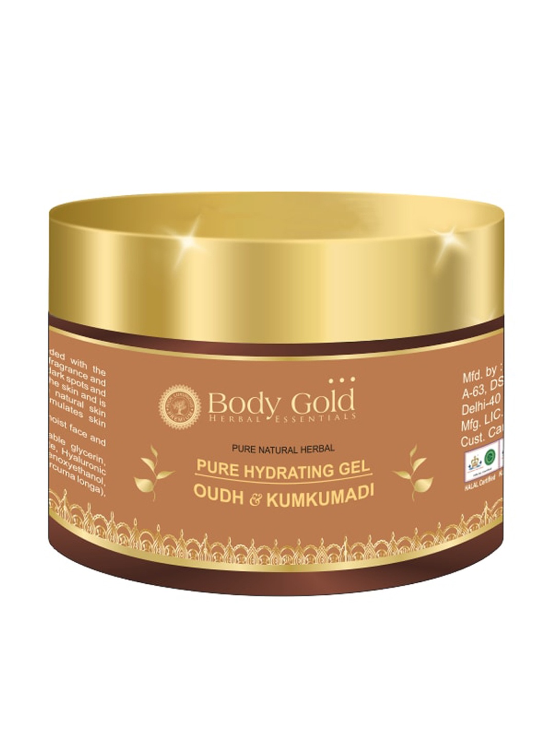 

Body Gold Pure Hydrating Gel with Oudh & Kumkumadi 45 g, White