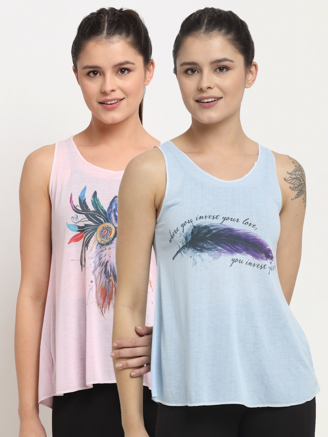 

MACK JONNEY Blue Print Tank Top