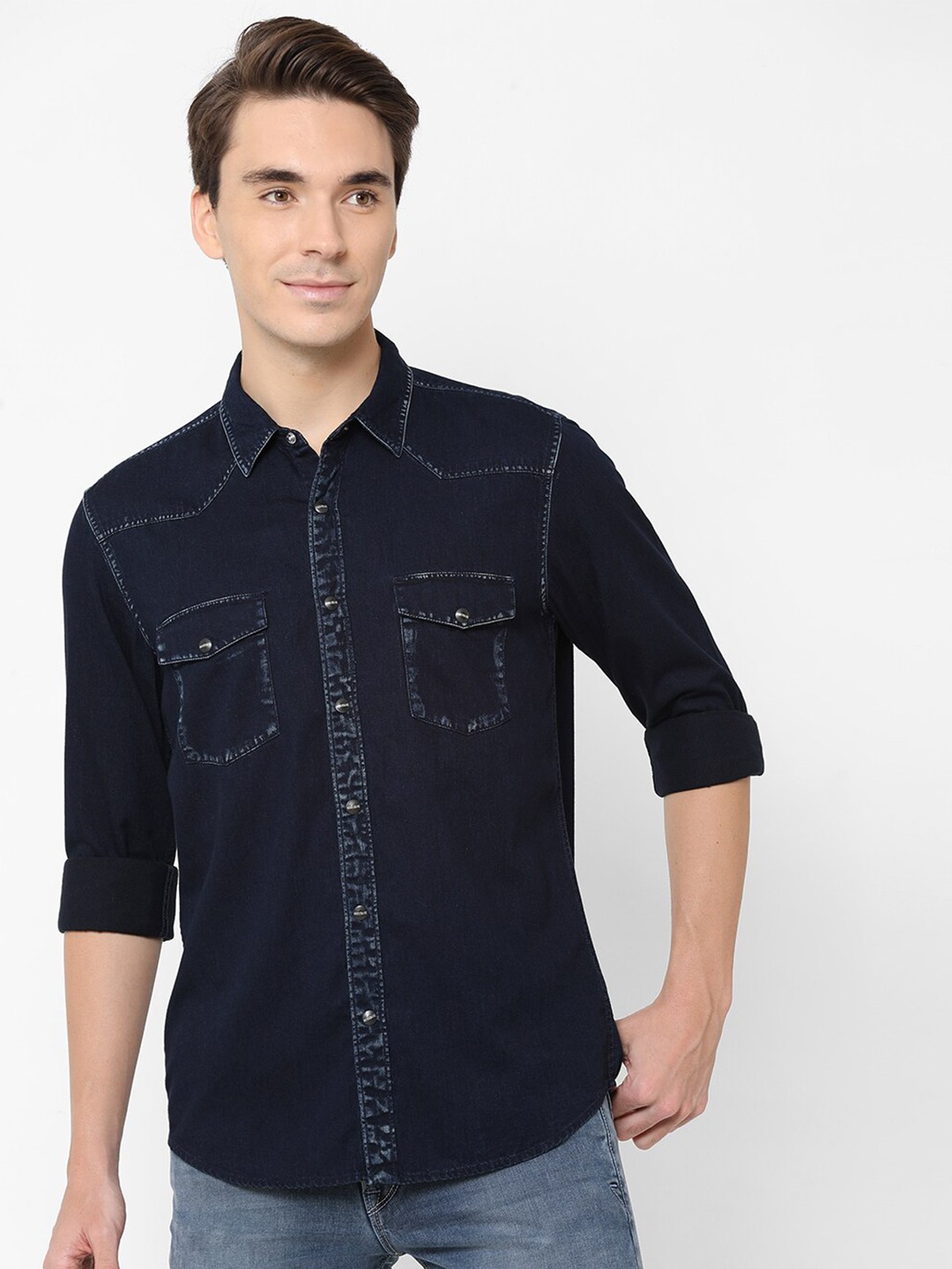 

Pepe Jeans Men Blue Casual Shirt