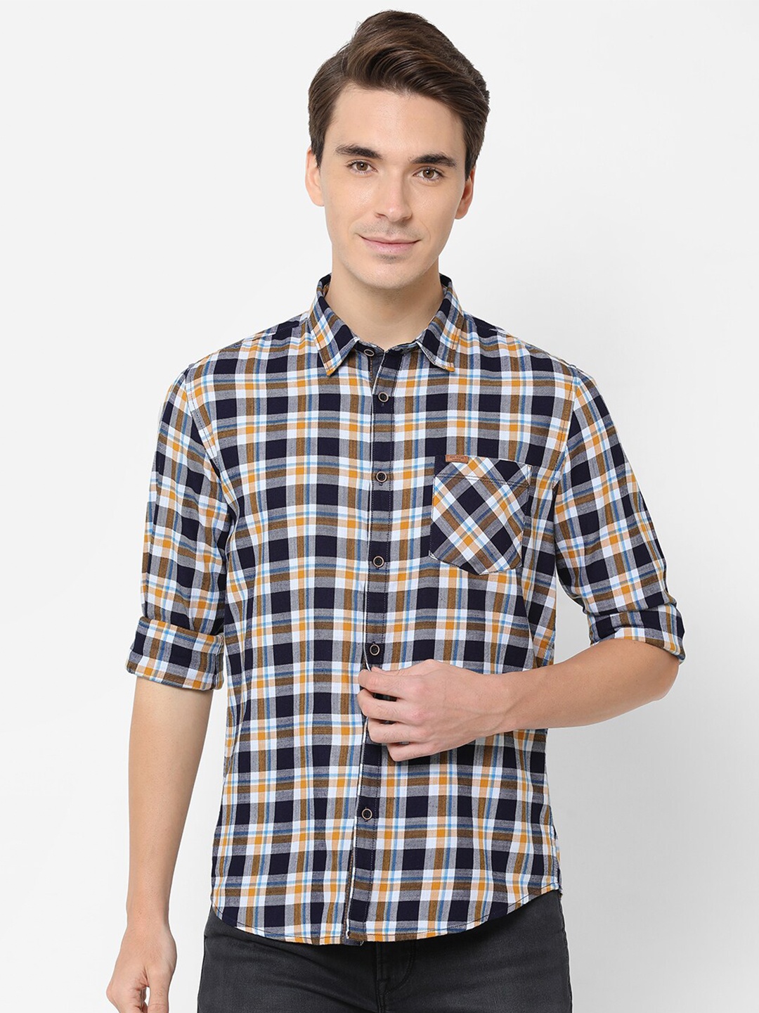 

Pepe Jeans Men Tartan Checked Casual Shirt, Multi