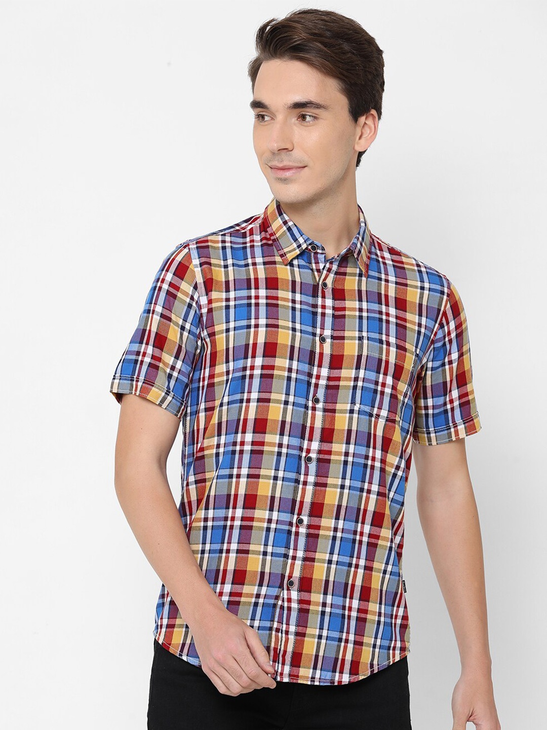 

Pepe Jeans Men Red Tartan Checks Casual Shirt