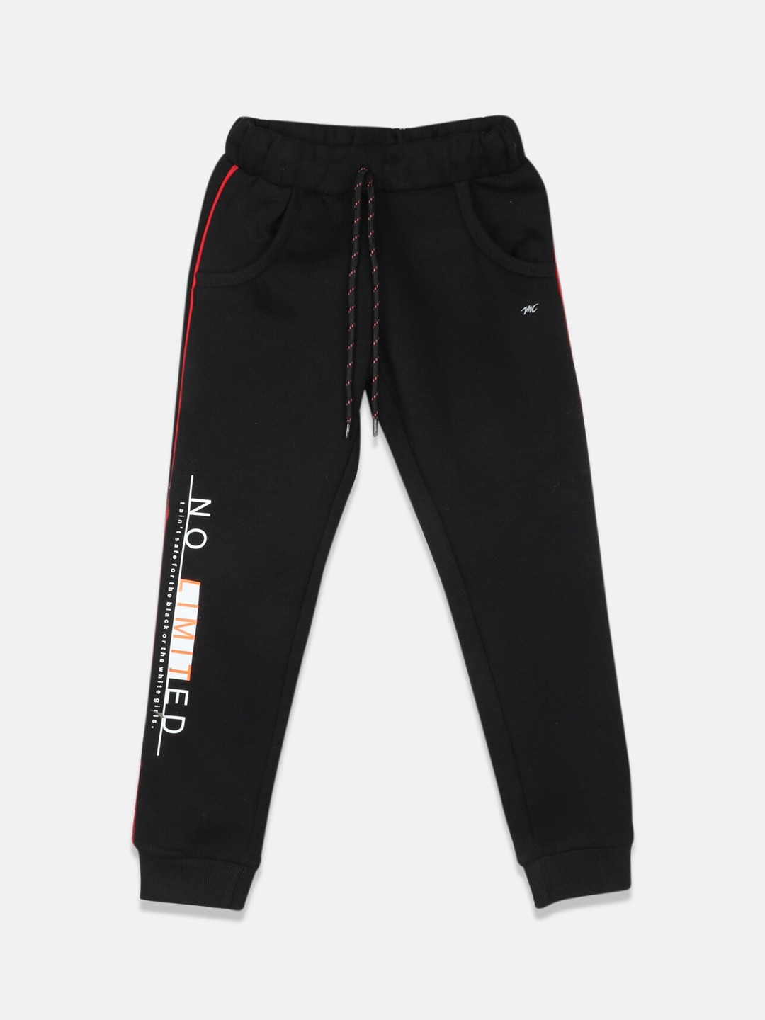 

Monte Carlo Girls Black Solid Cotton Joggers