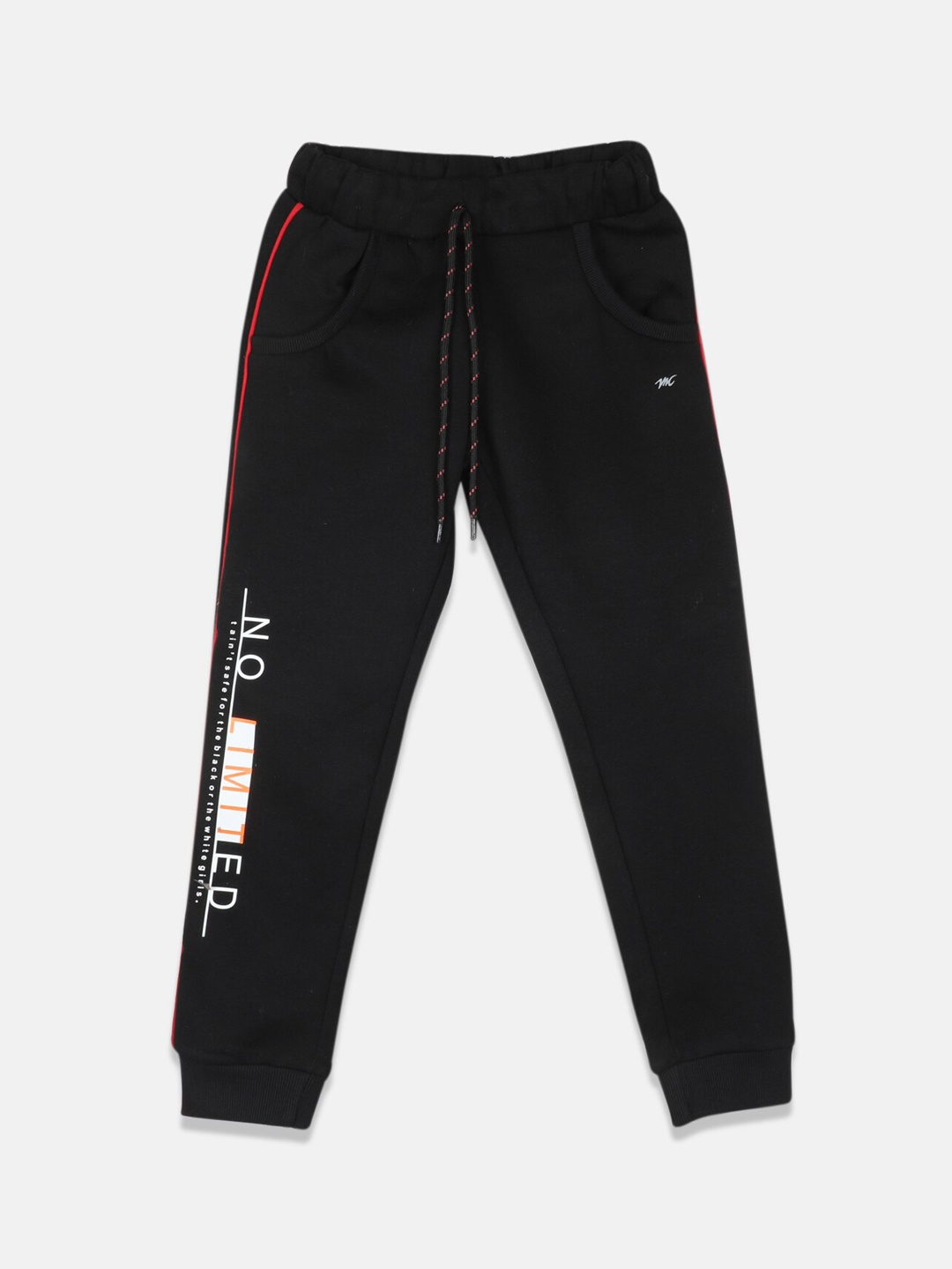 

Monte Carlo Girls Black Solid Cotton Joggers