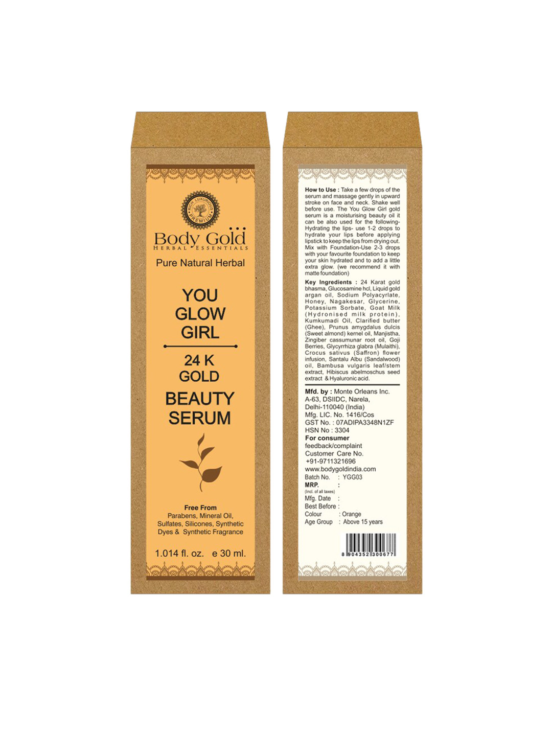 

Body Gold You Glow Girl 24 K Gold Serum 30 ml