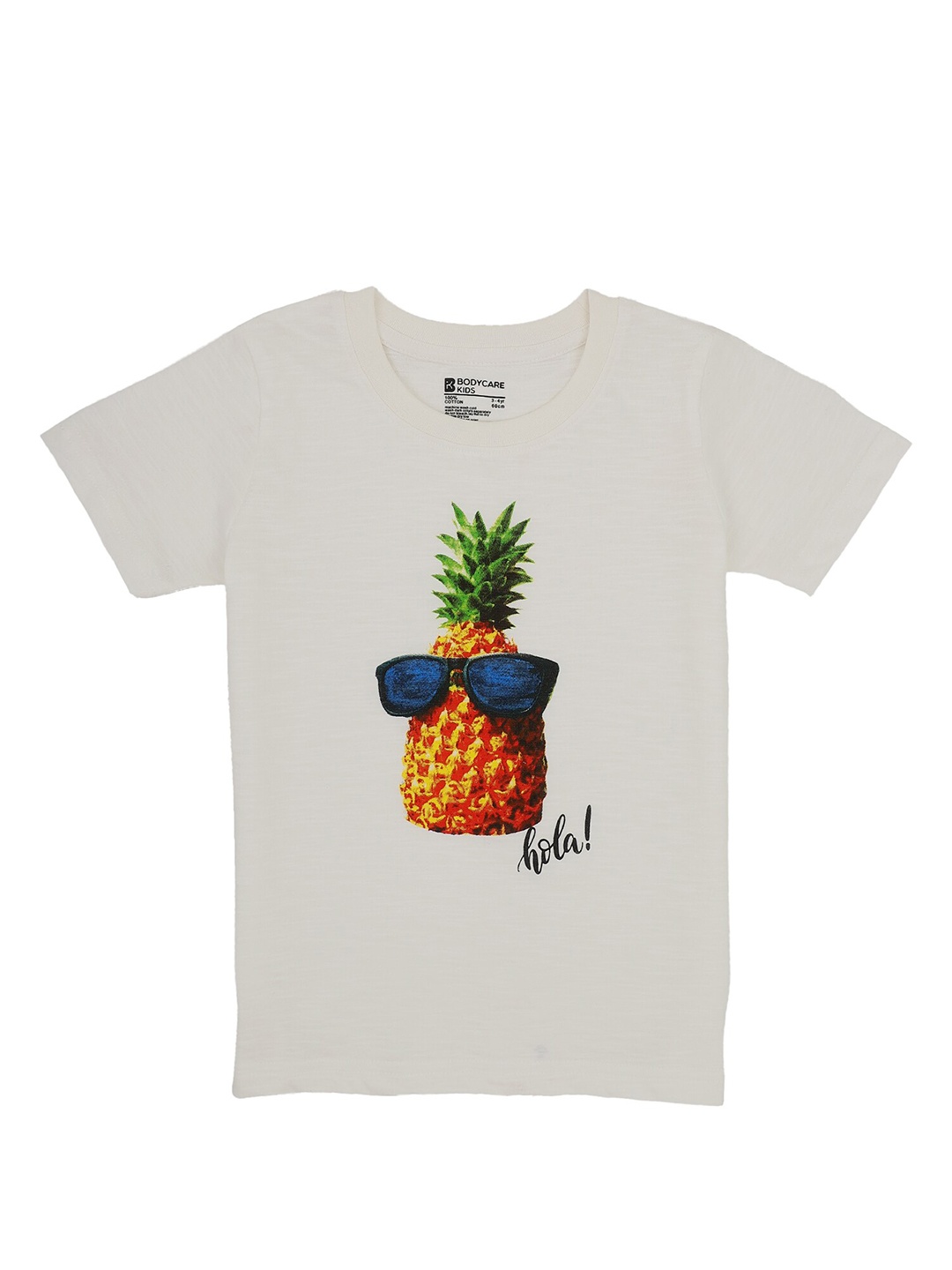 

Bodycare Kids Boys Off White Printed T-shirt