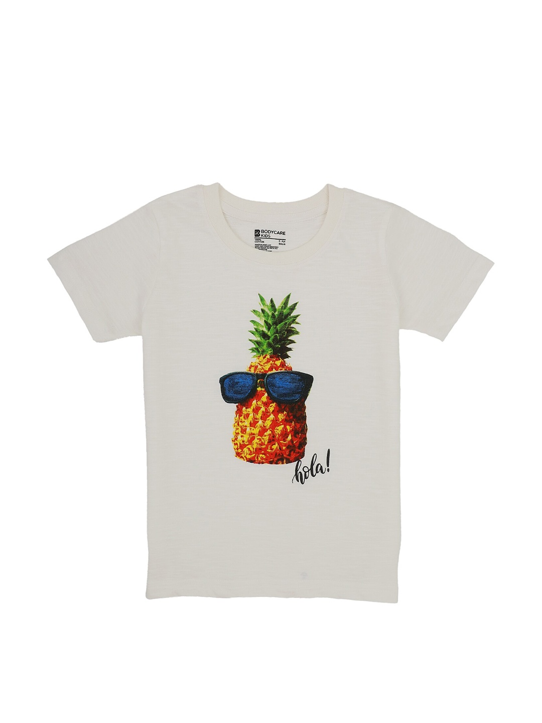 

Bodycare Kids Boys Off-White Graphic Printed Cotton T-shirt