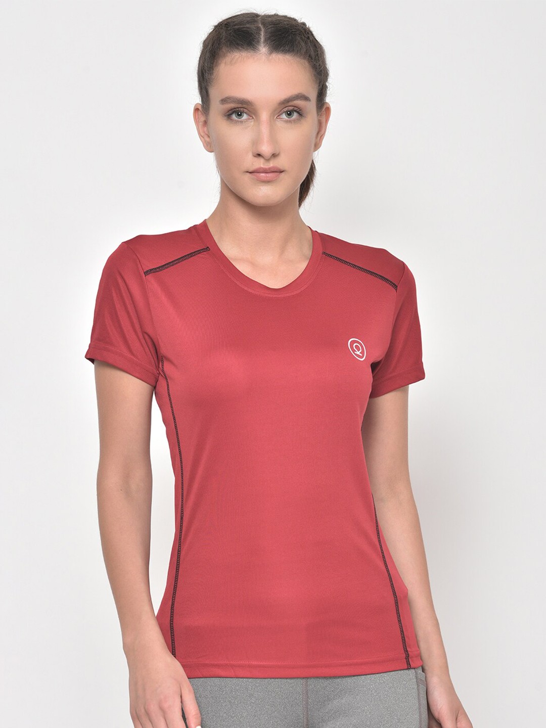 

Chkokko Women Maroon Training or Gym T-shirt