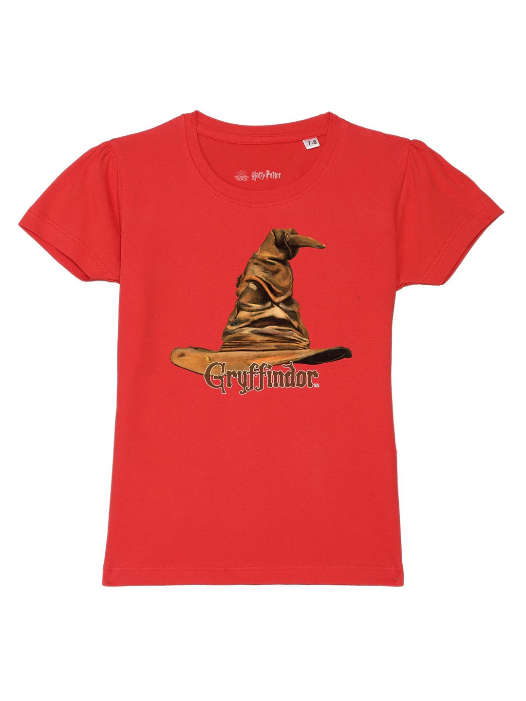 

Harry Potter by Wear Your Mind Girls Red Printed Pure Cotton T-shirt